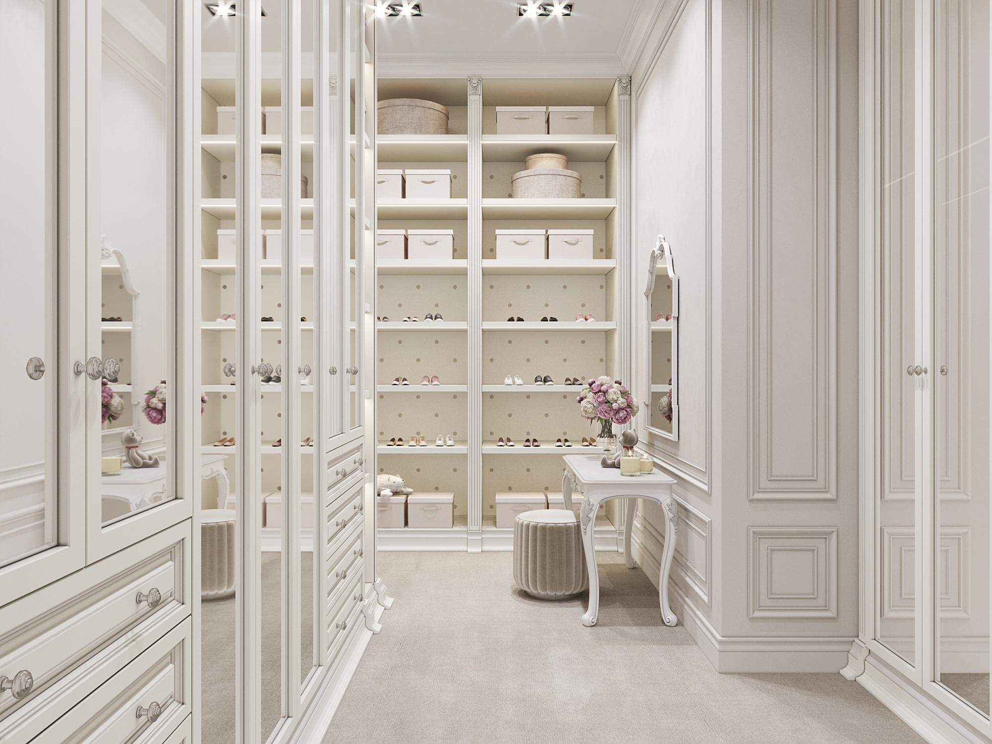 Dressing room in the nursery room №1 made in the style of Classics Neoclassicism