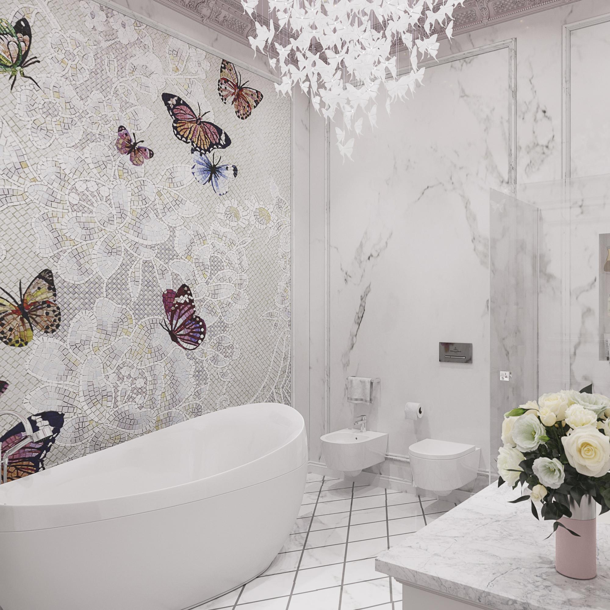 Bathroom in the nursery room №2 made in the style of Classics Neoclassicism