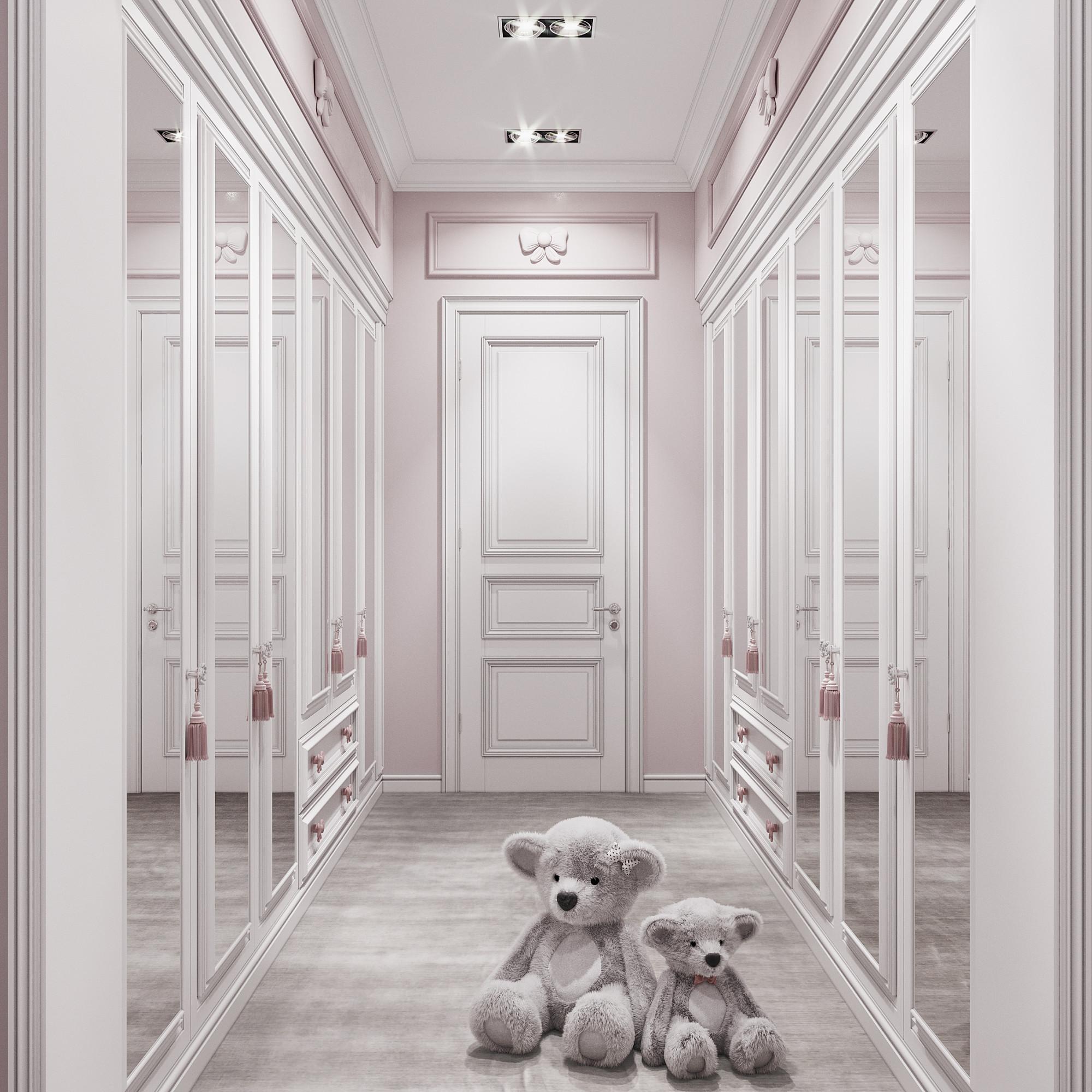 Dressing room in the nursery room №2 made in the style of Classics Neoclassicism