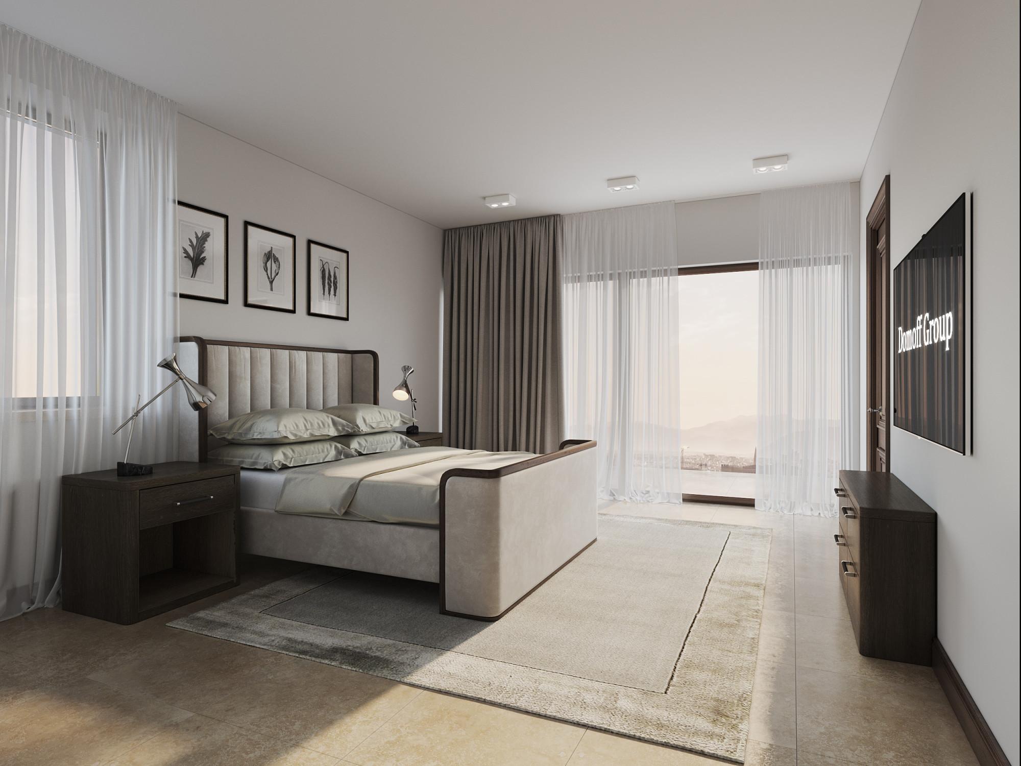 Guest bedroom made in the style of Contemporary