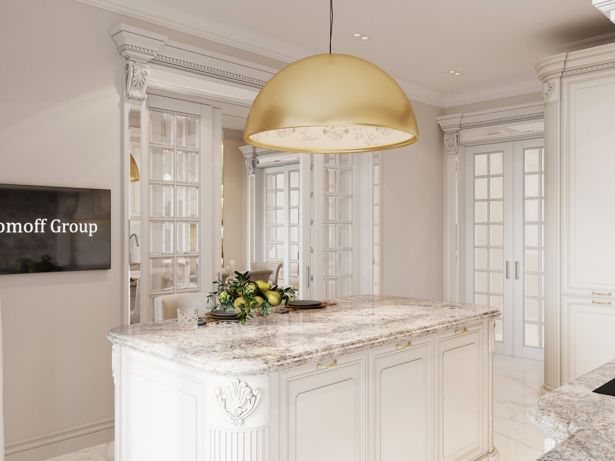 Kitchen made in the style of Contemporary classics Neoclassicism