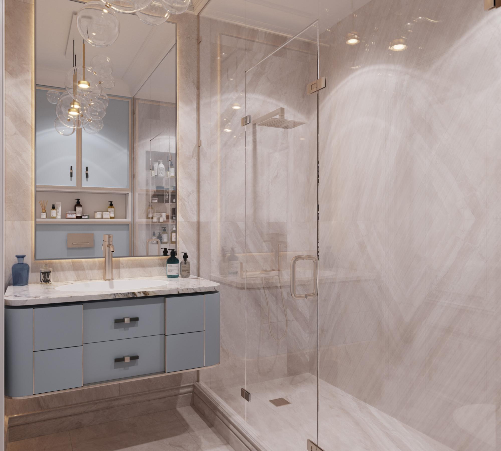 Bathroom in the nursery room №1 made in the style of Contemporary classics