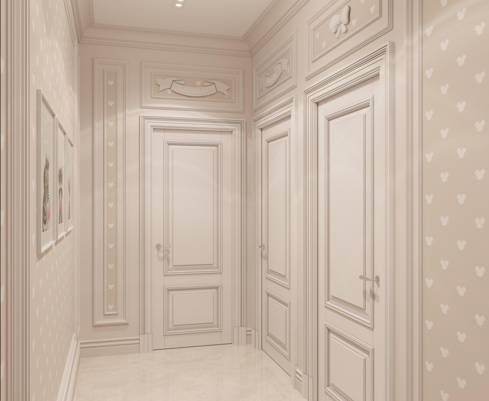Corridor made in the style of Contemporary classics Neoclassicism