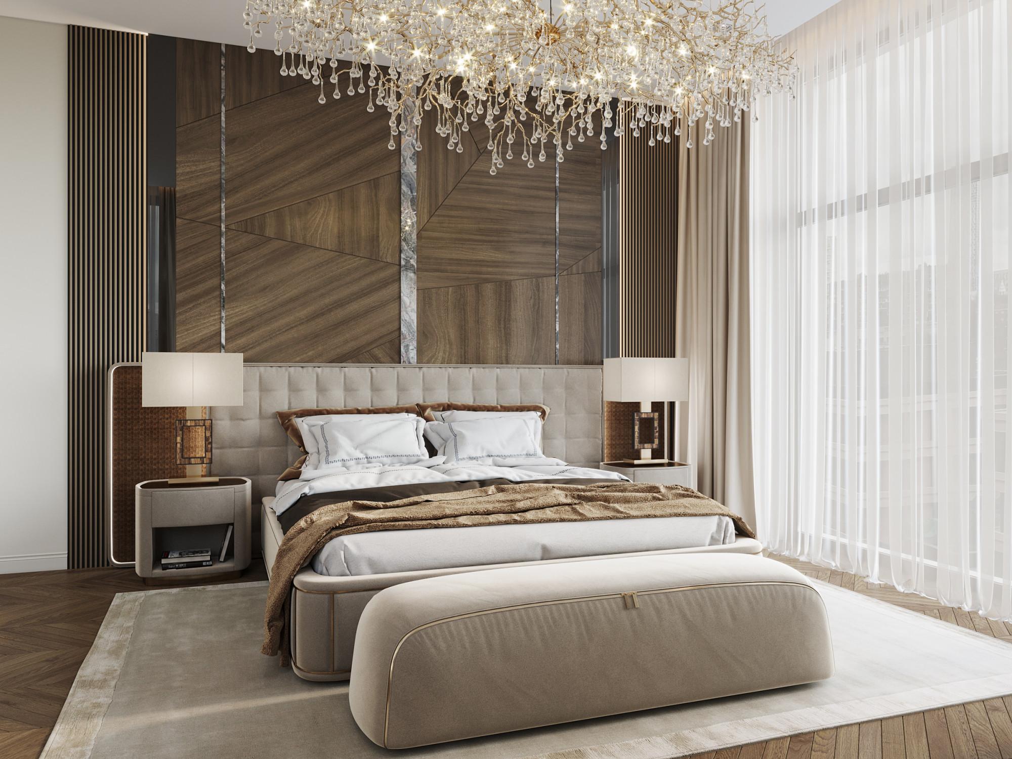 Master bedroom  made in the style of Contemporary Neoclassicism