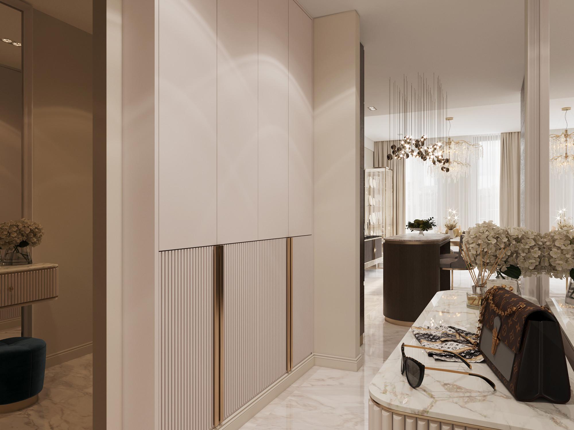 Hallway made in the style of Contemporary Neoclassicism