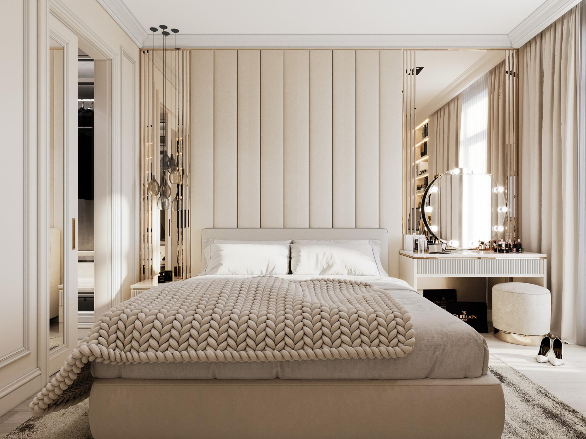 Master bedroom made in the style of Classics Neoclassicism