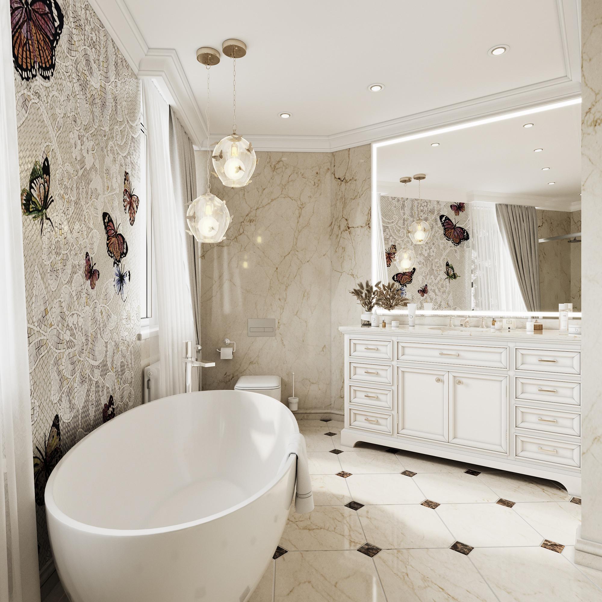 Bathroom made in the style of Classics Neoclassicism