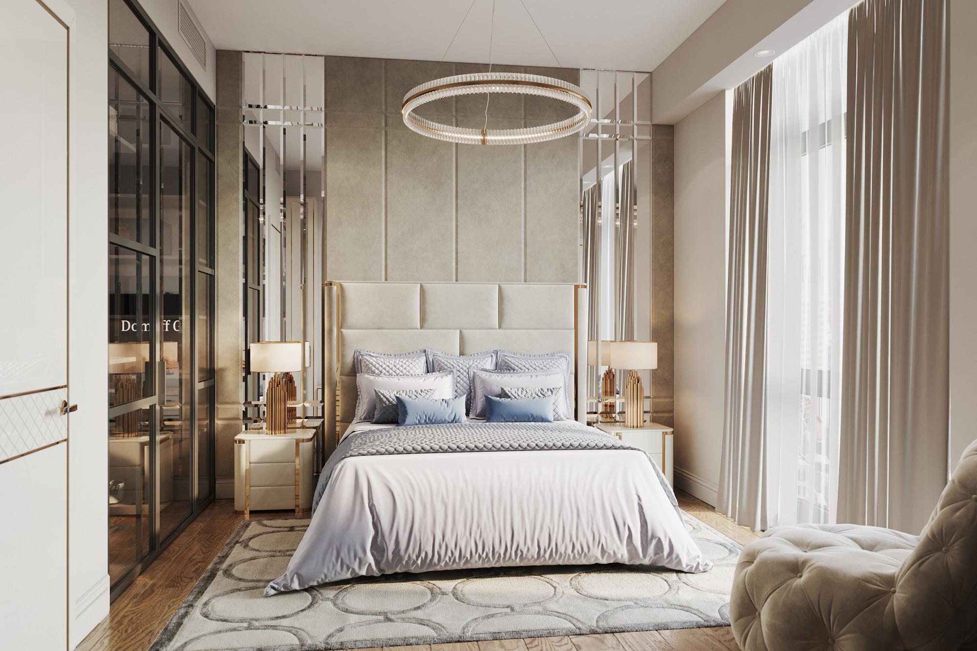 Master bedroom  made in the style of Contemporary Neoclassicism