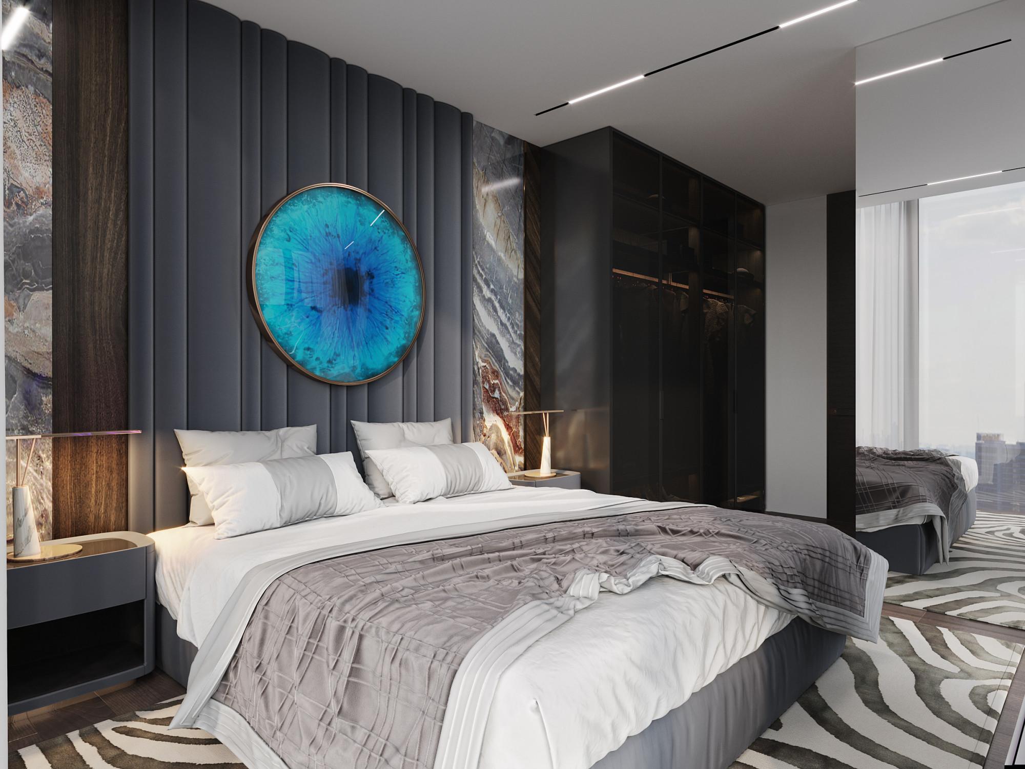 Master bedroom  made in the style of Contemporary Eclecticism Expressionism 
