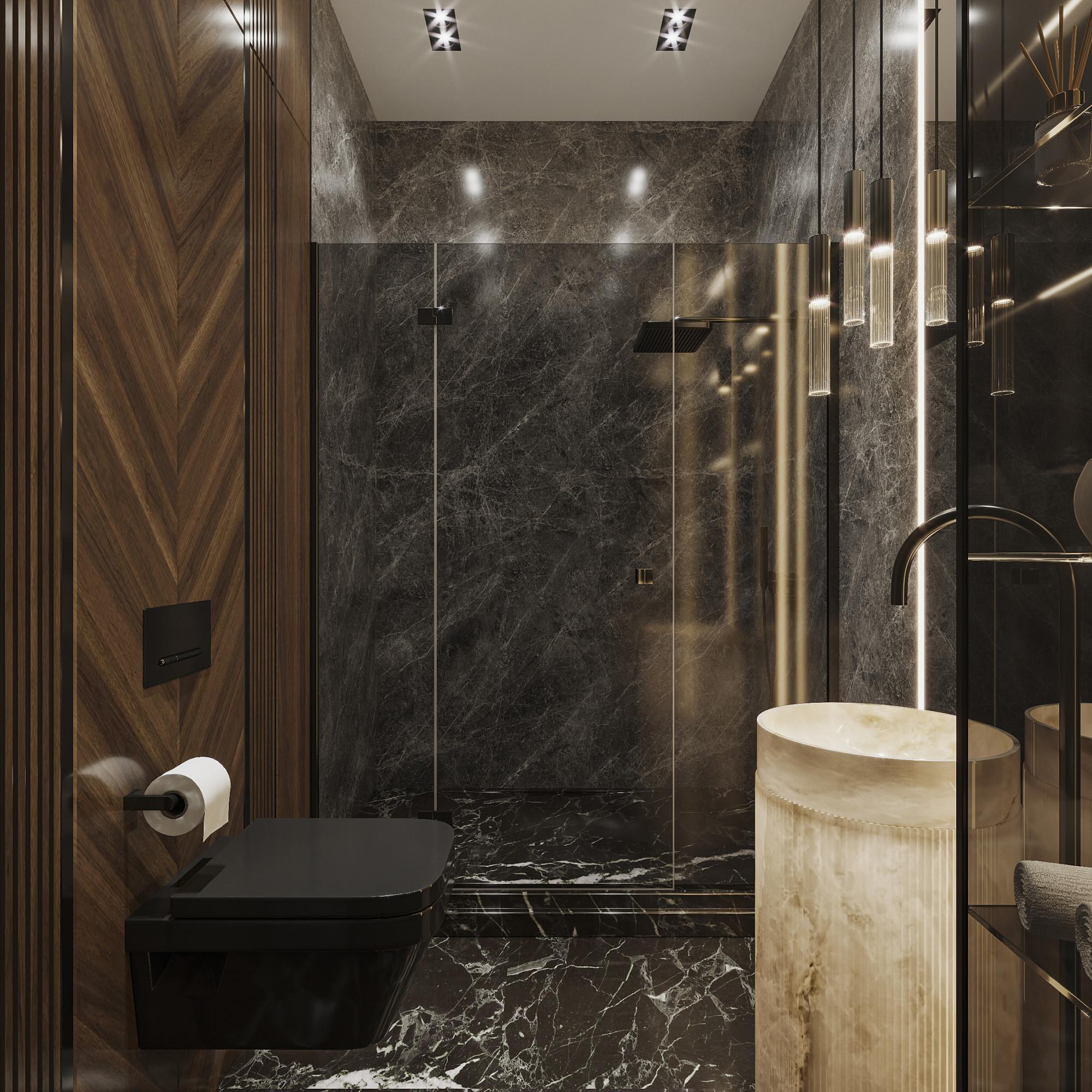 Guest bathroom  made in the style of Contemporary classics