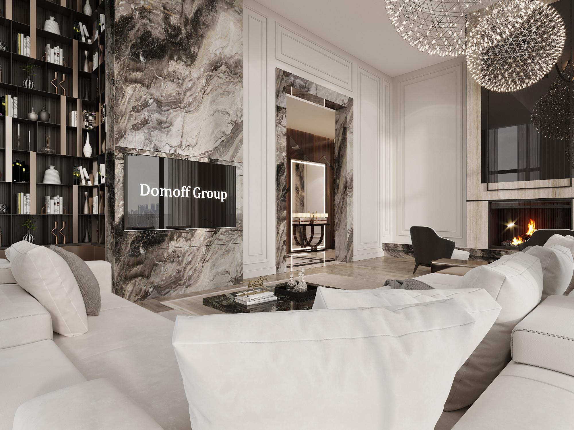Living room made in the style of Contemporary classics