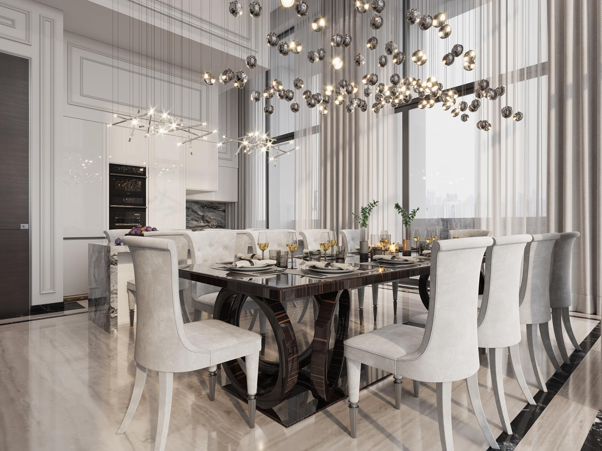 Kitchen and dinning room  made in the style of Contemporary classics
