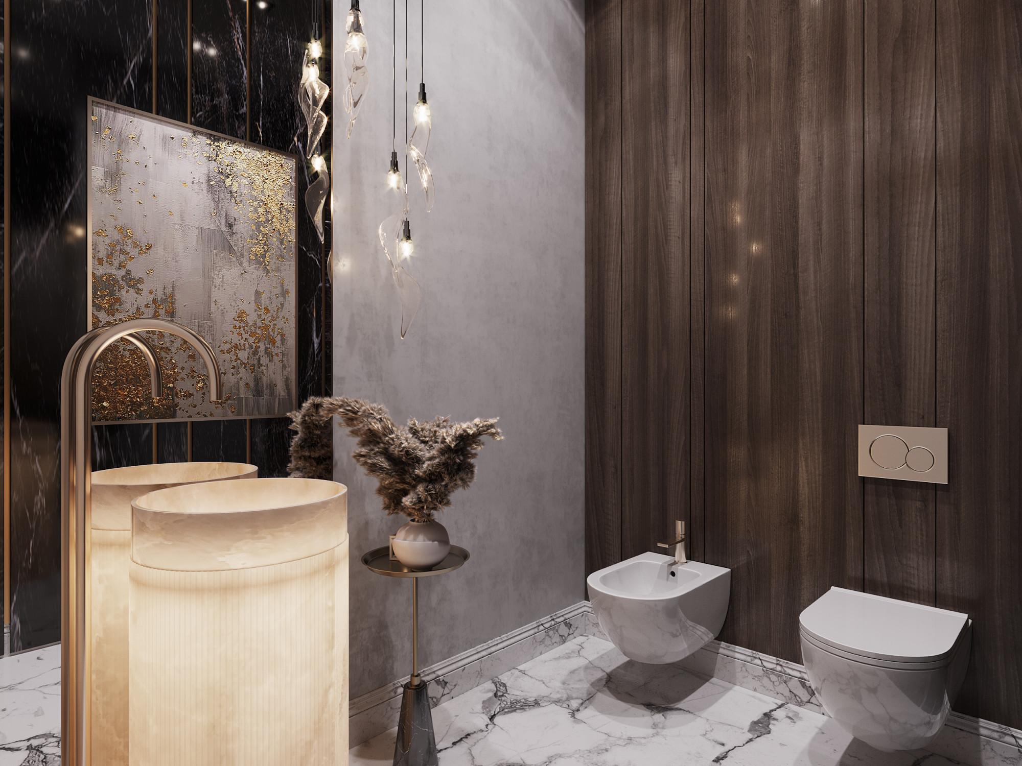 Guest bathroom  made in the style of Contemporary