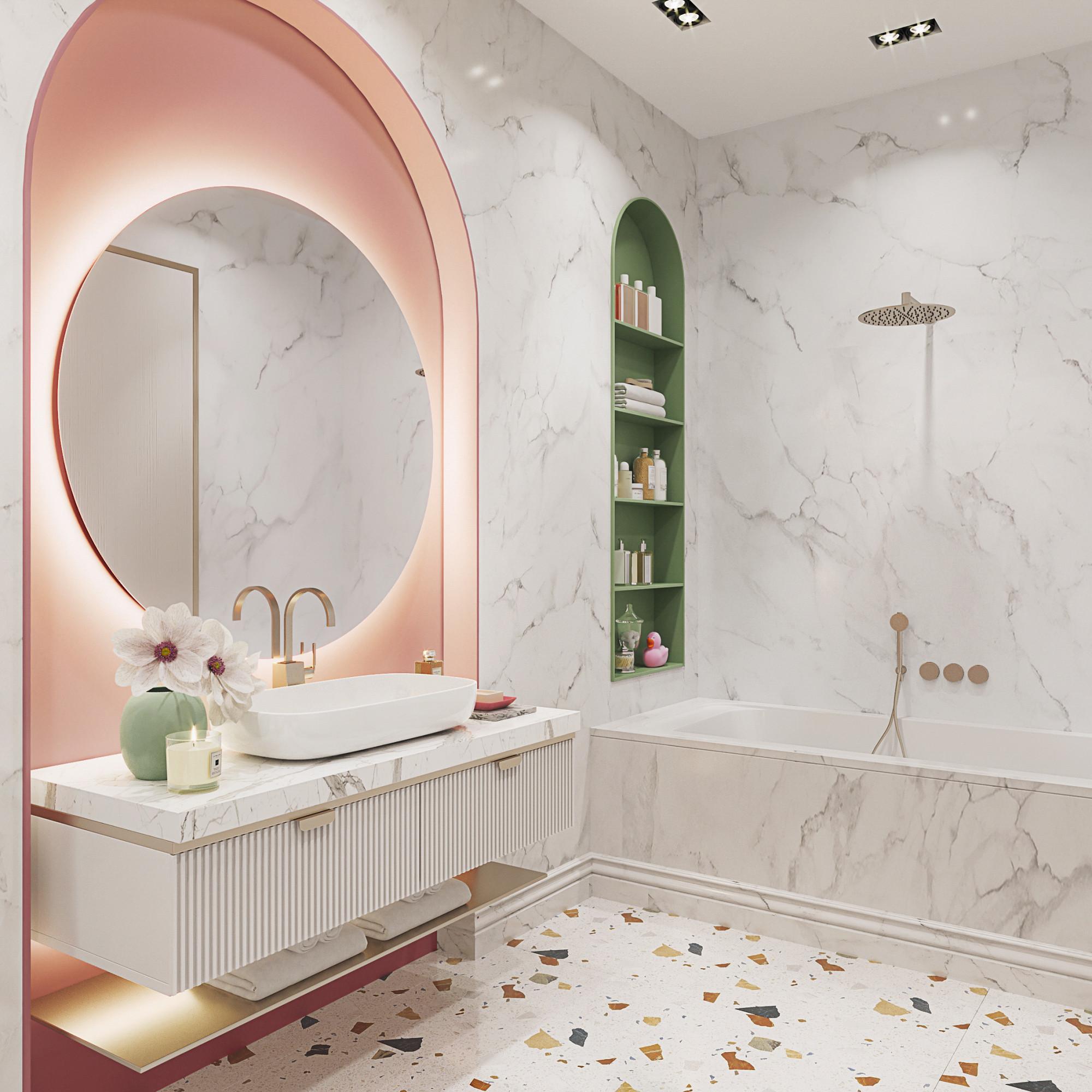 Bathroom in the nursery room №1 made in the style of Contemporary classics