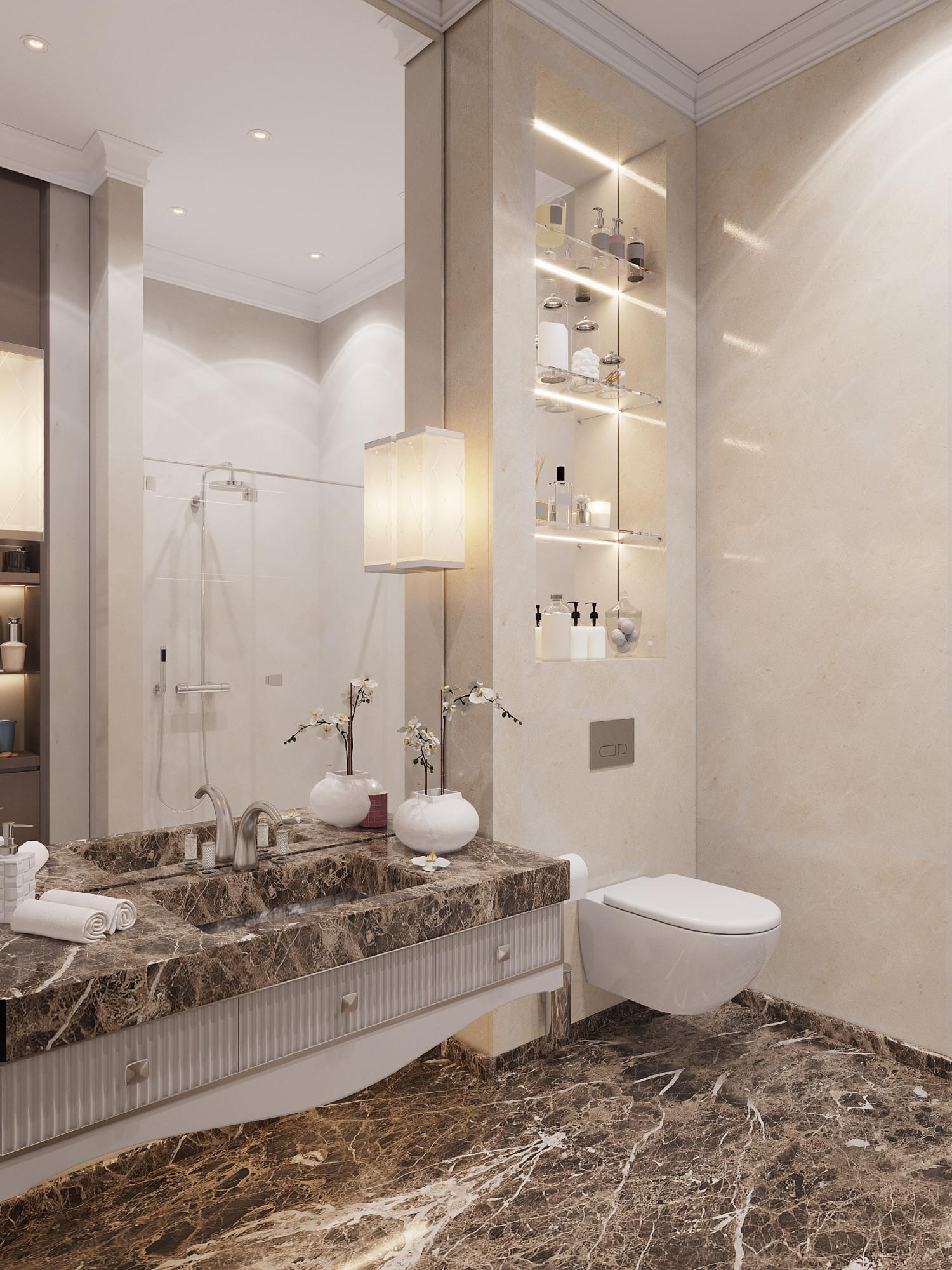 Guest bathroom  made in the style of Contemporary classics