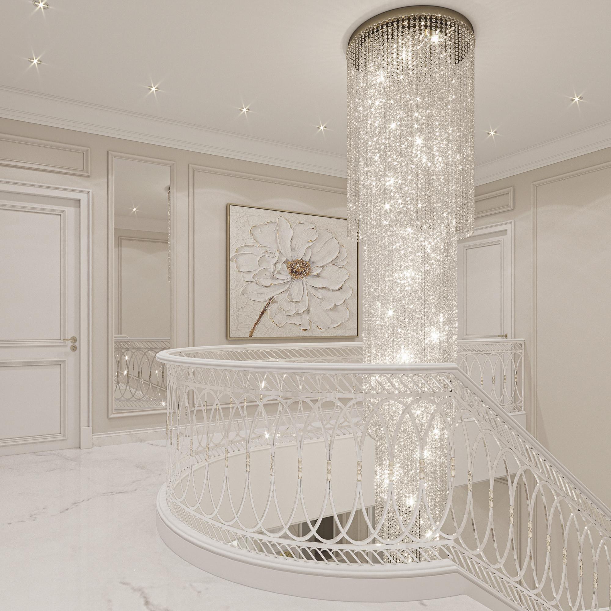 Staircase hall 2nd floor made in the style of Neoclassicism