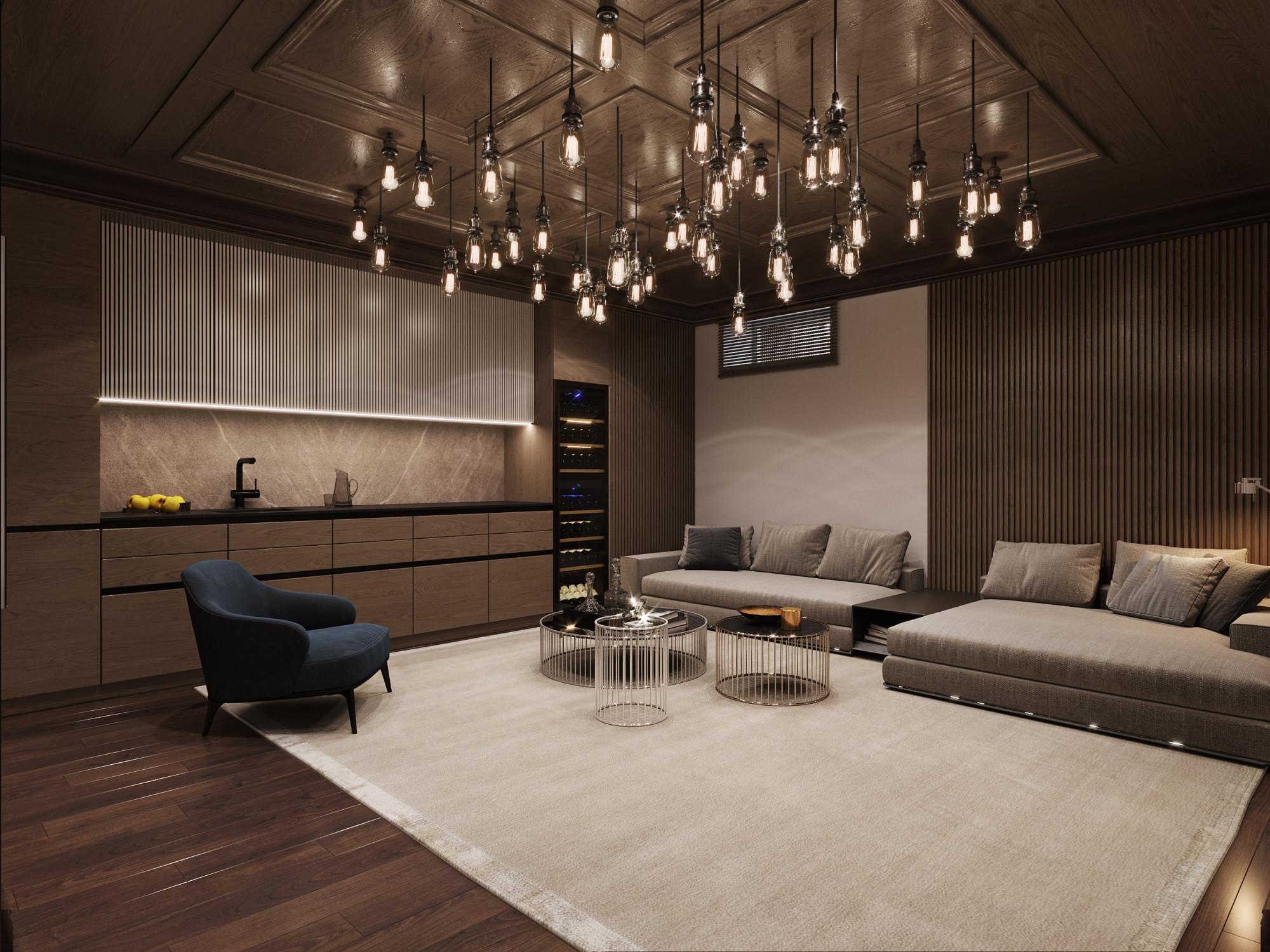 Rest room made in the style of Contemporary classics