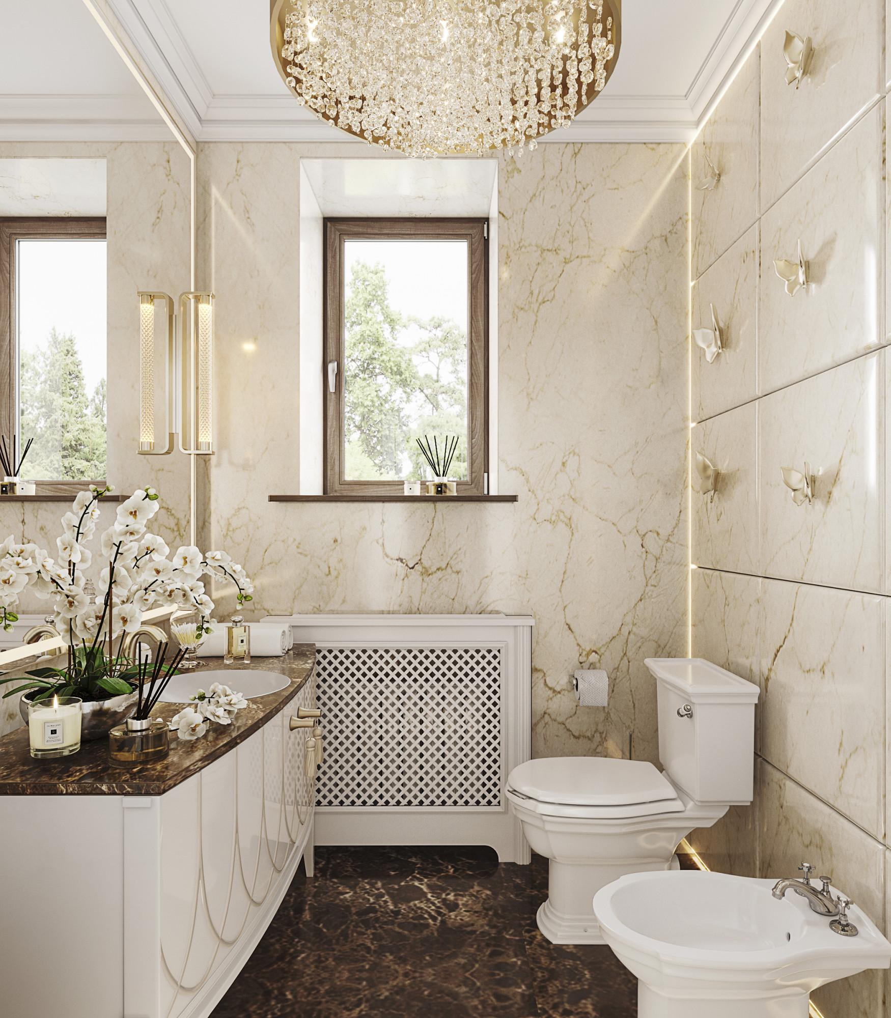 Bathroom made in the style of Contemporary classics