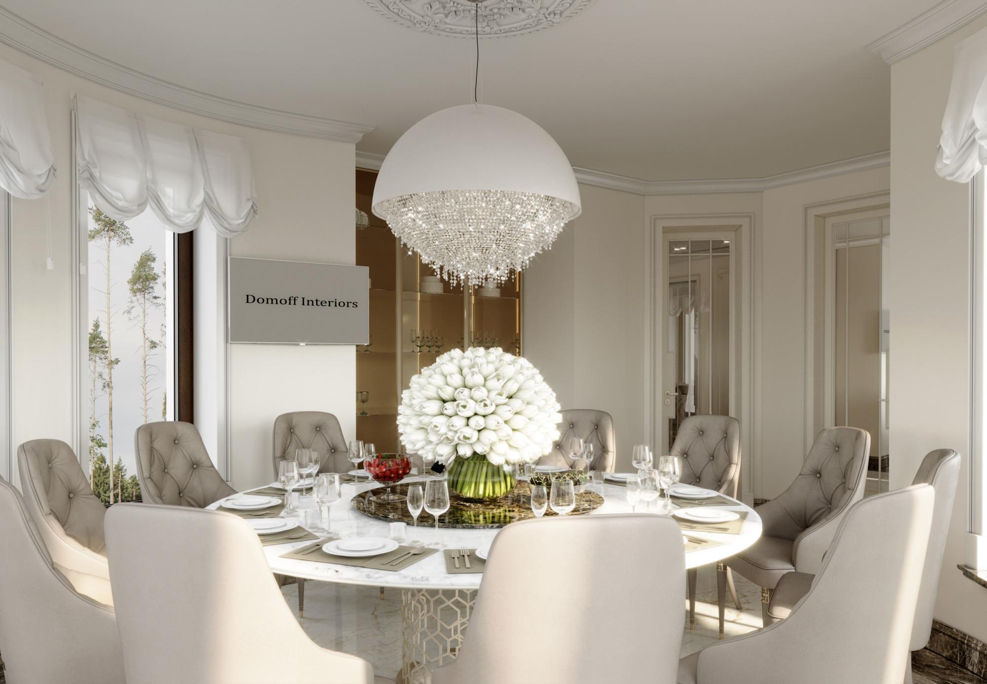 Dining room made in the style of Contemporary classics