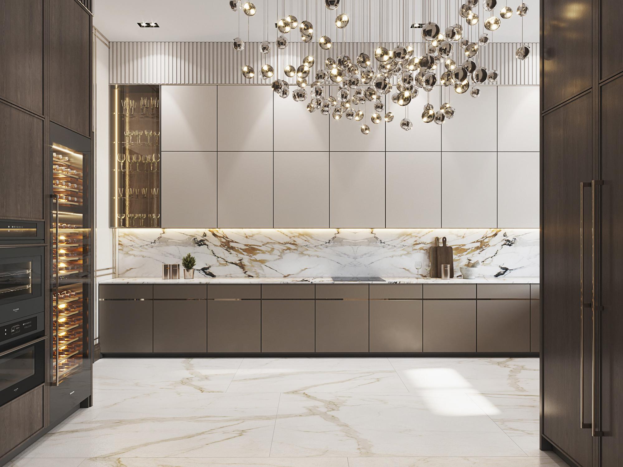 Kitchen made in the style of Classics Eclecticism Contemporary