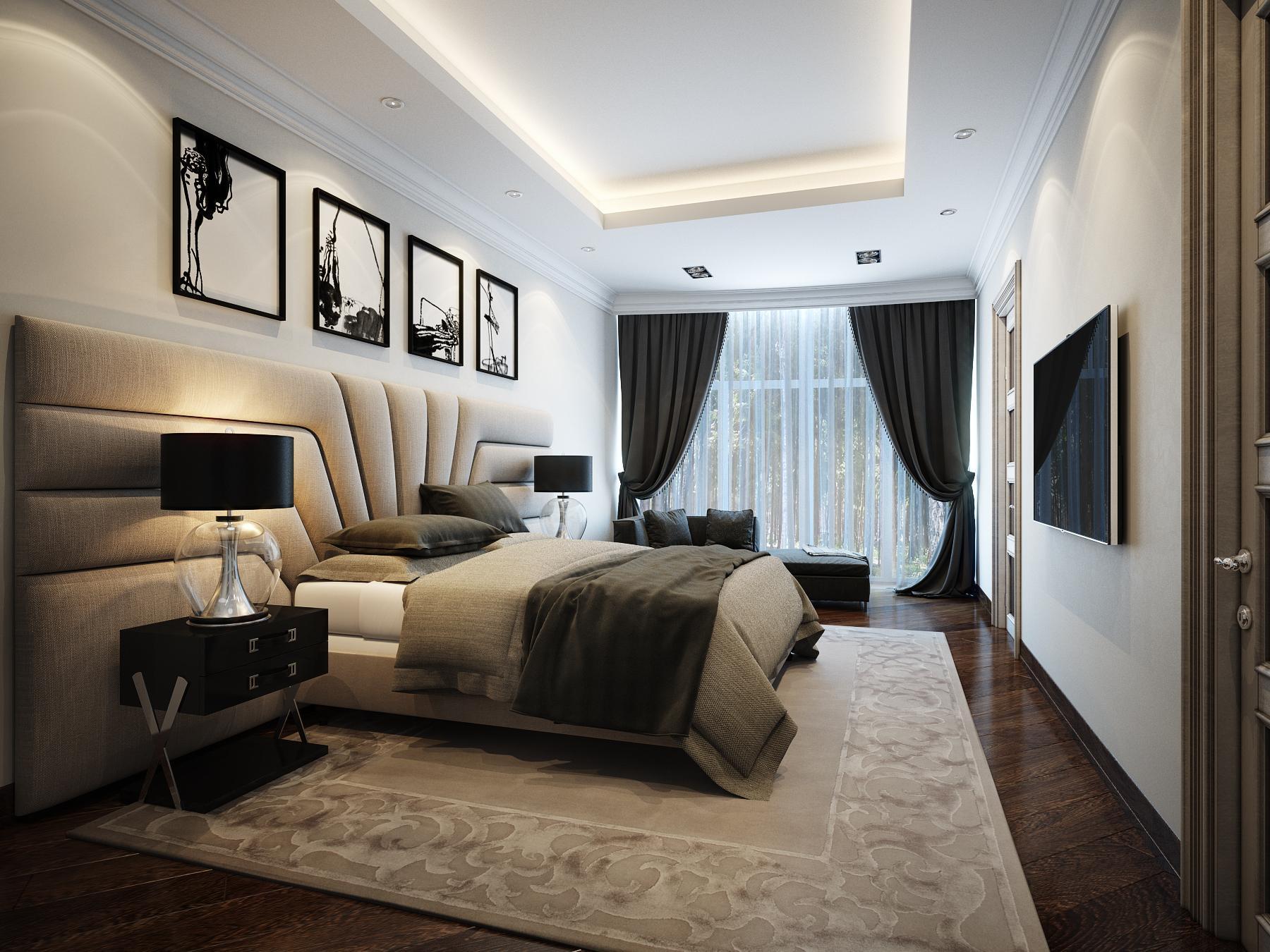 Guest bedroom made in the style of Contemporary classics