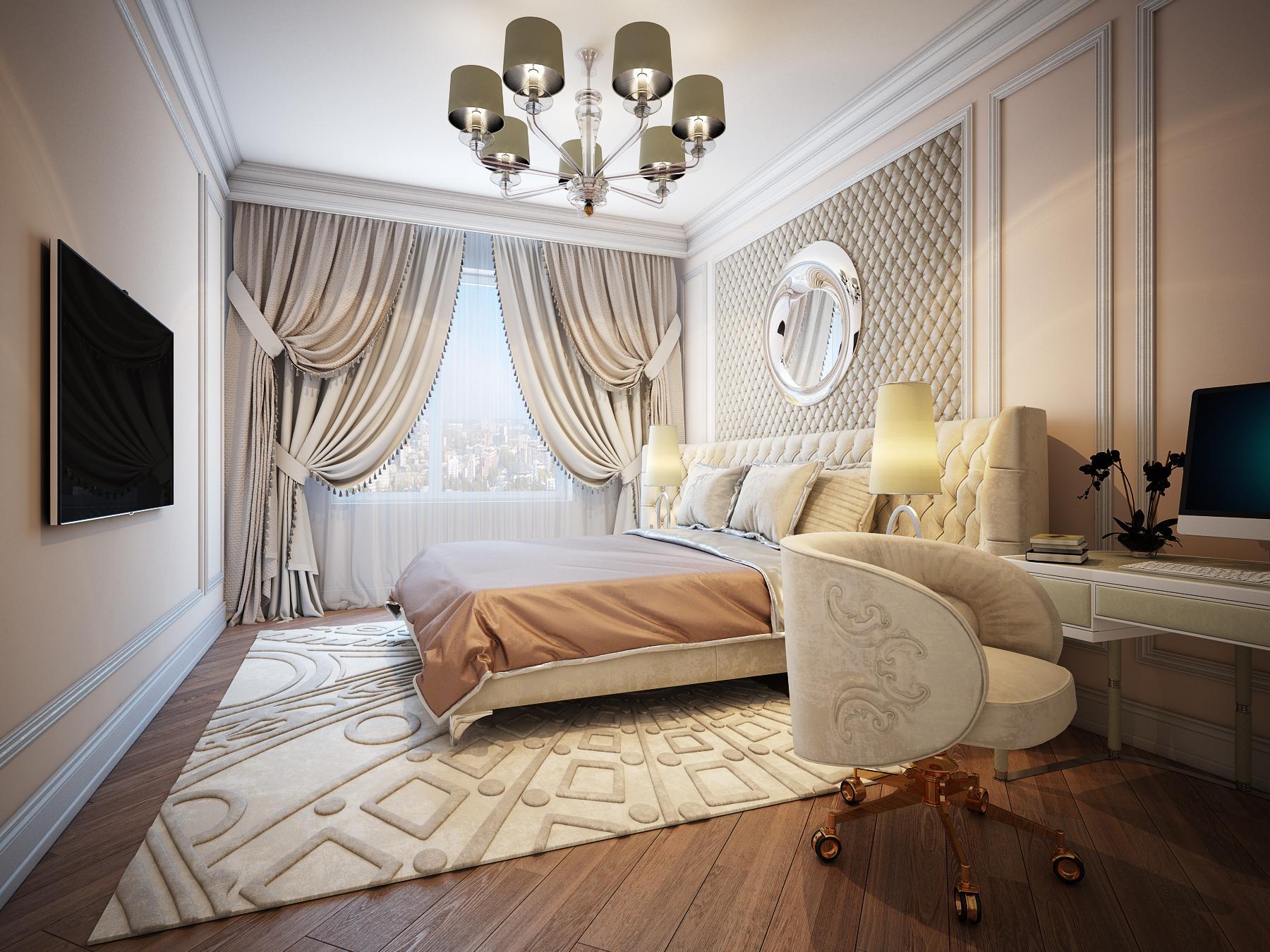 Master bedroom made in the style of Eclecticism Contemporary classics Art deco
