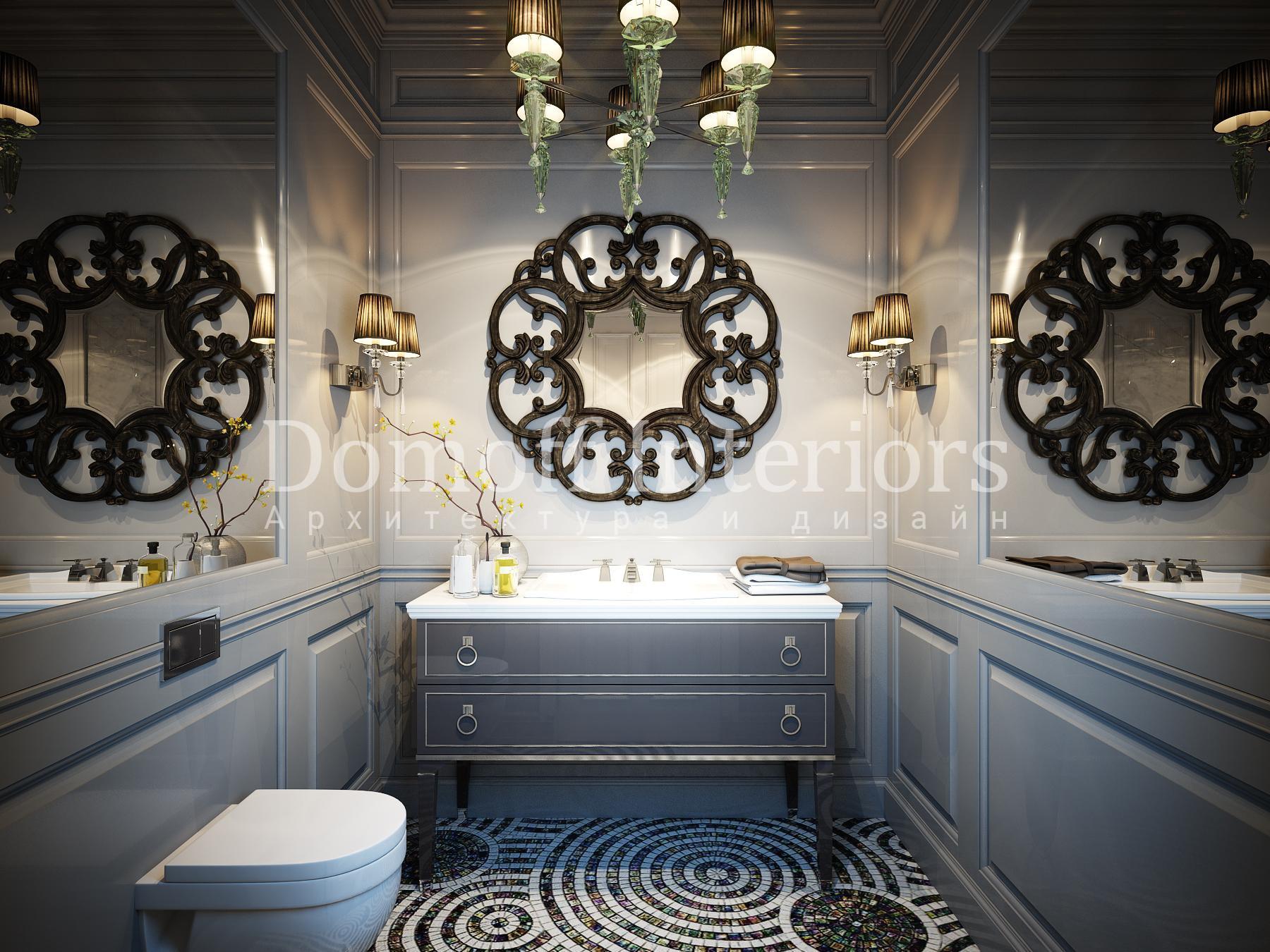 Guest bathroom made in the style of Contemporary Eclecticism