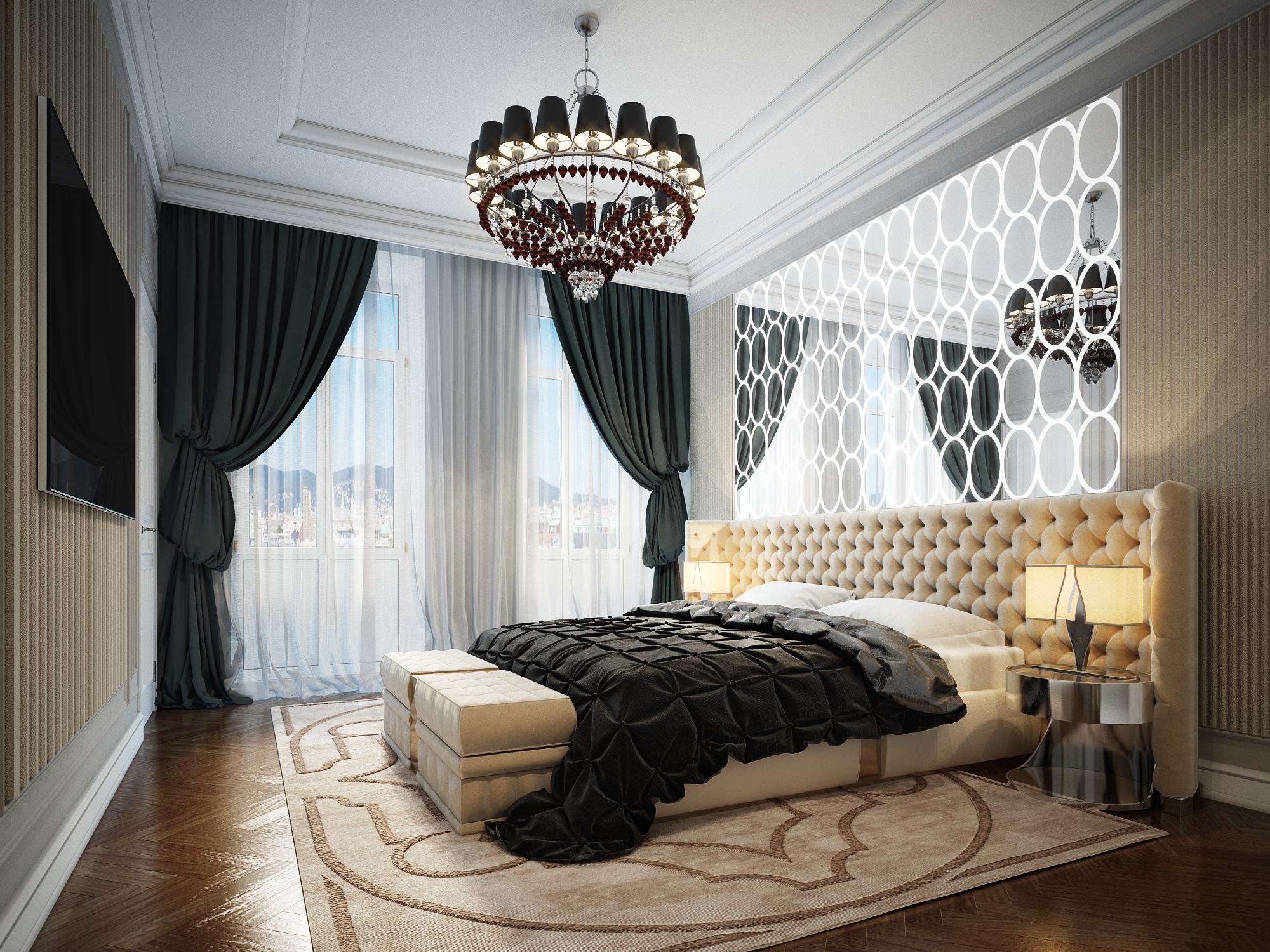 Master bedroom made in the style of Contemporary Eclecticism