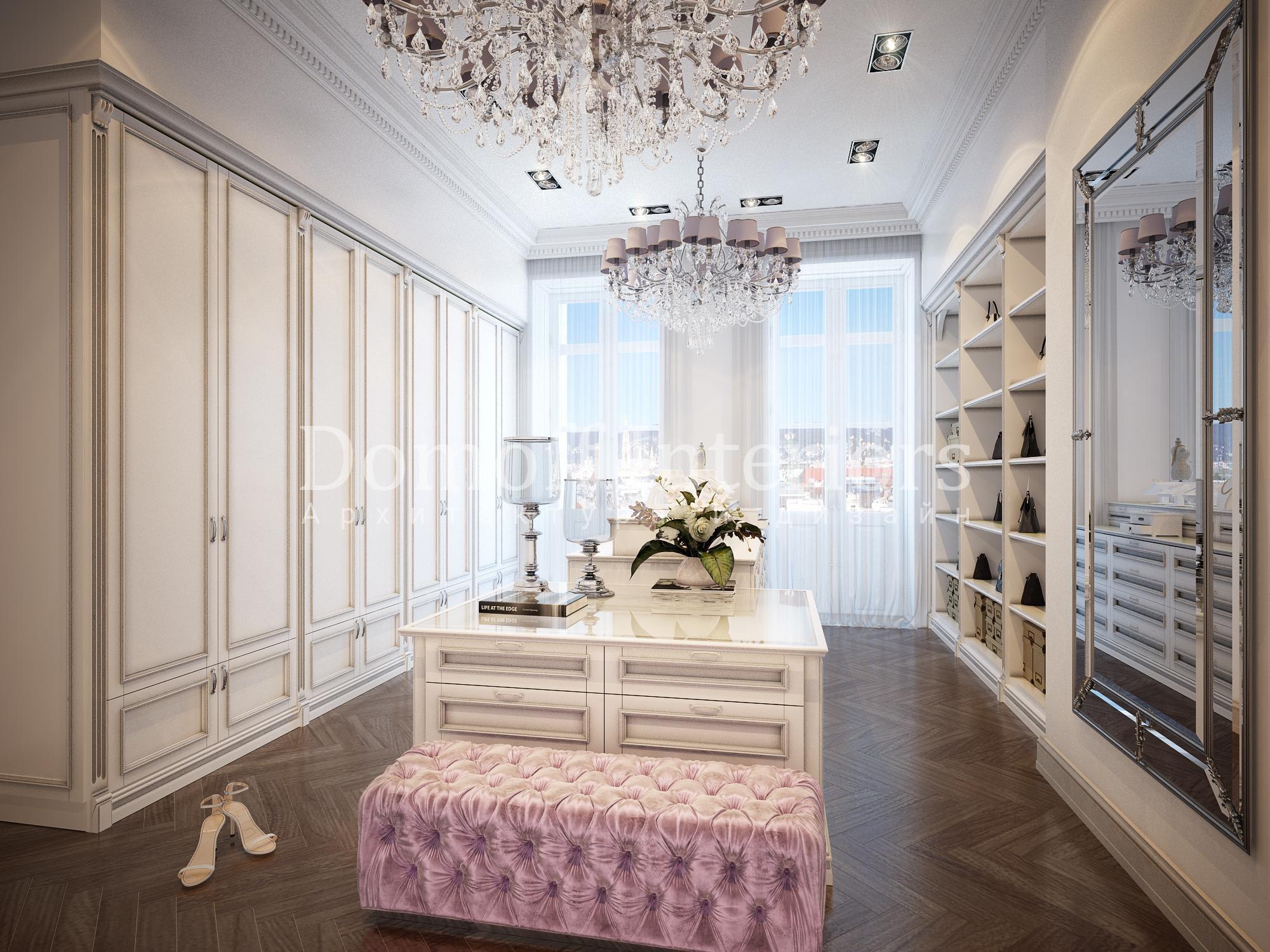 Dressing room made in the style of Eclecticism Contemporary classics Neoclassicism