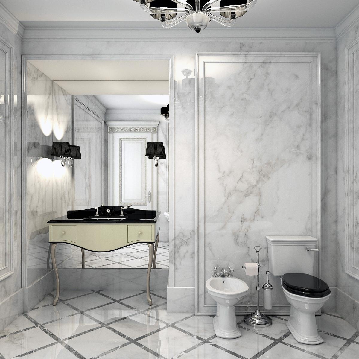 Master bathroom made in the style of Contemporary classics