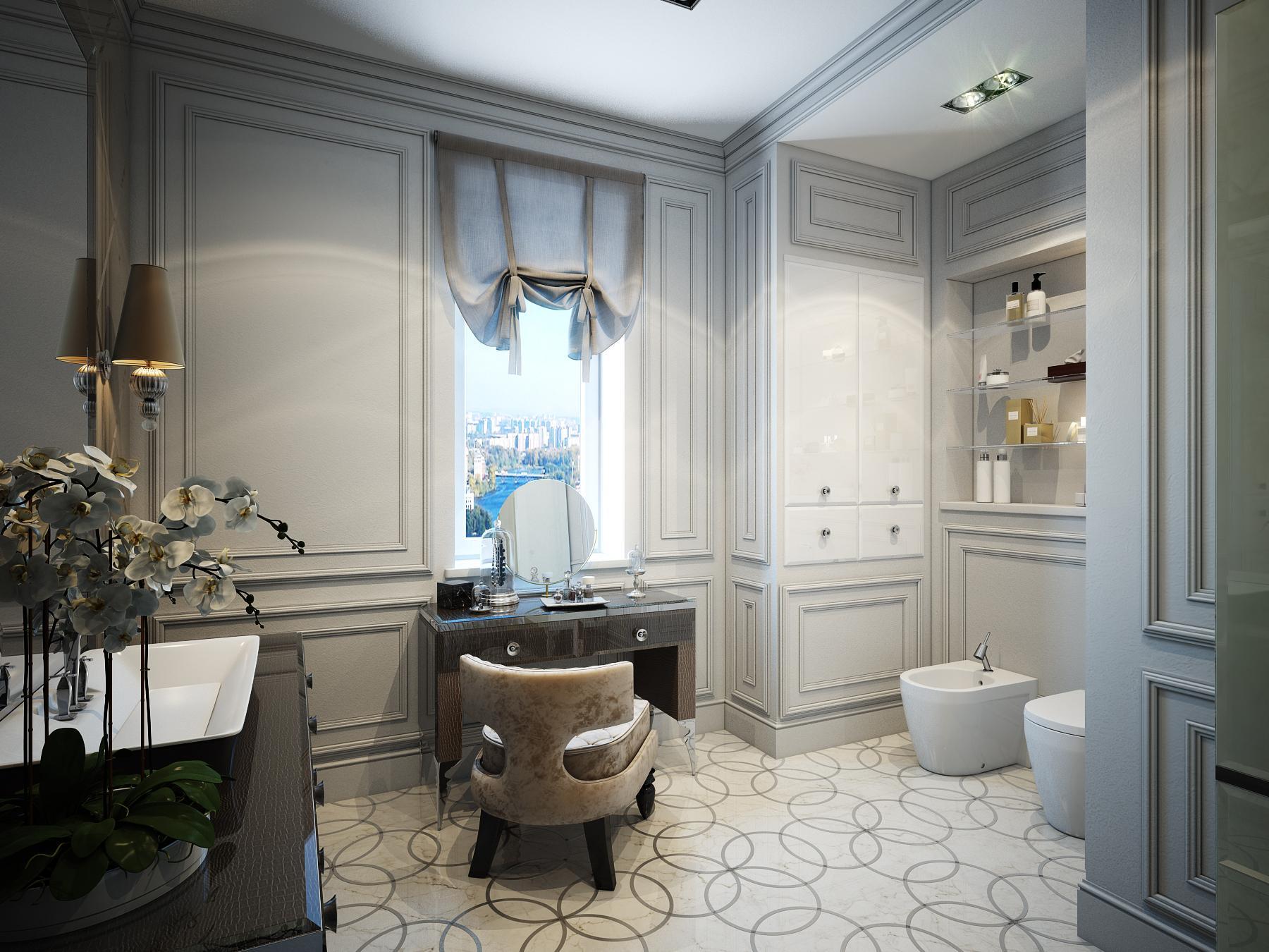 Master bathroom made in the style of Contemporary classics