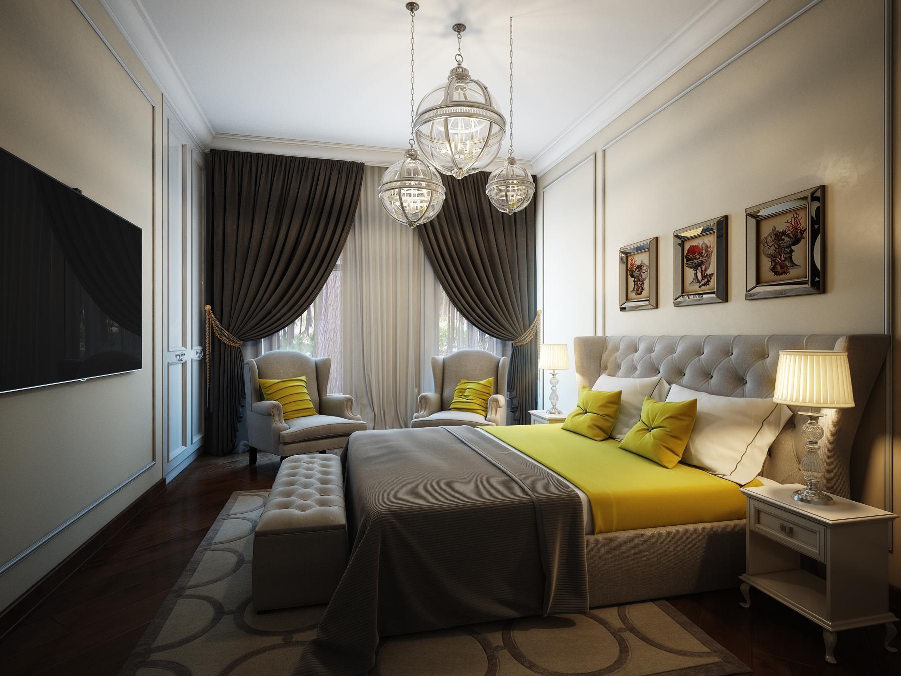 Guest bedroom No. 2 made in the style of Eclecticism Chateau