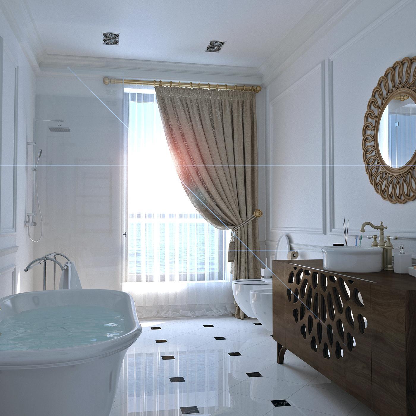 Bathroom 208 made in the style of Eclecticism Neoclassicism