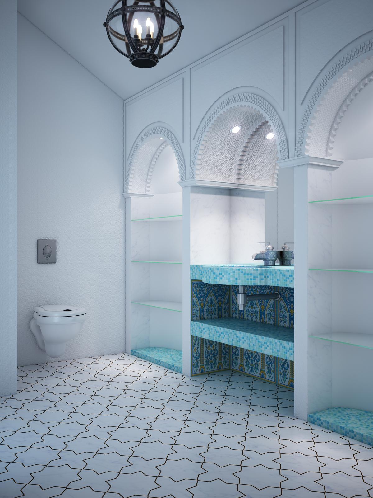 Hammam bathroom made in the style of Oriental style