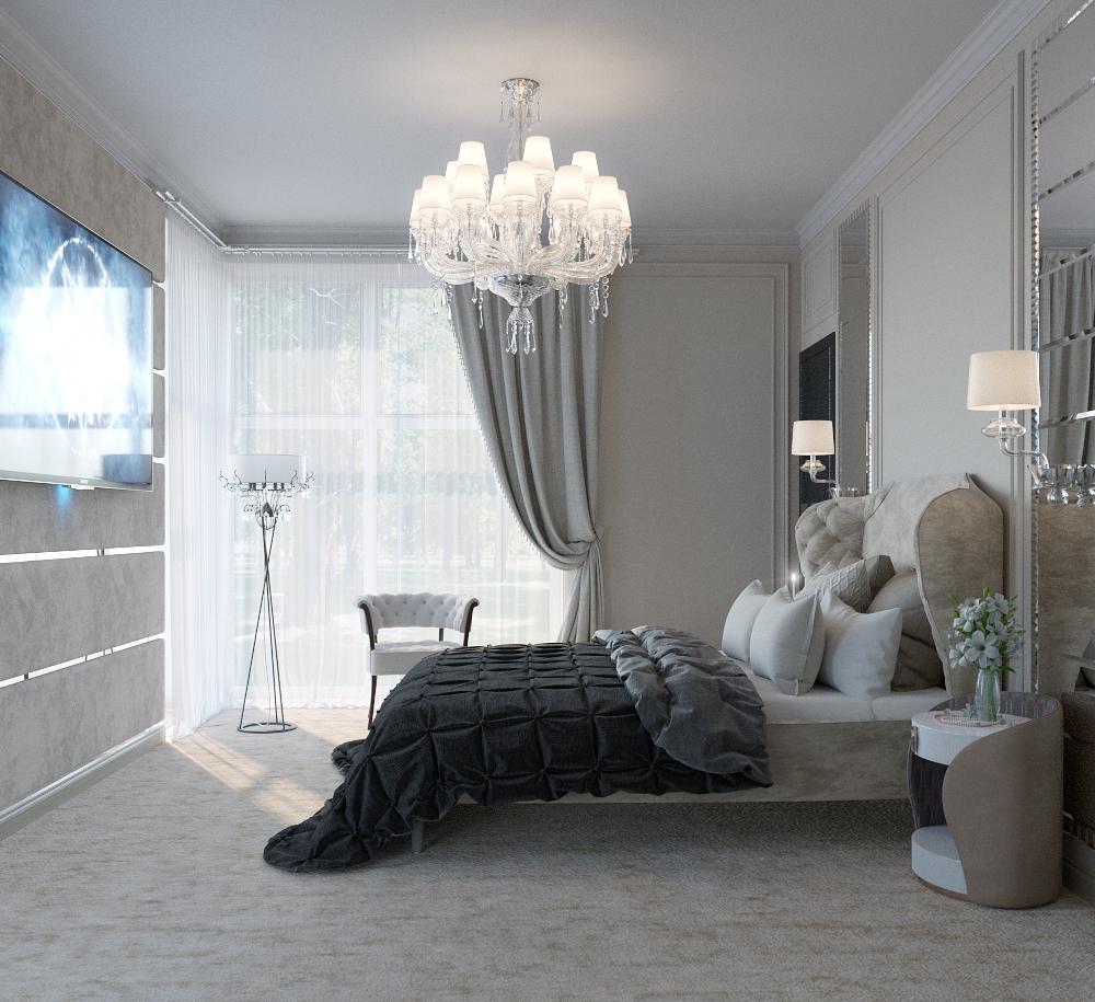 Master bedroom made in the style of Contemporary classics