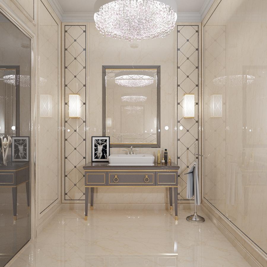 Master bathroom No. 1 made in the style of Contemporary classics