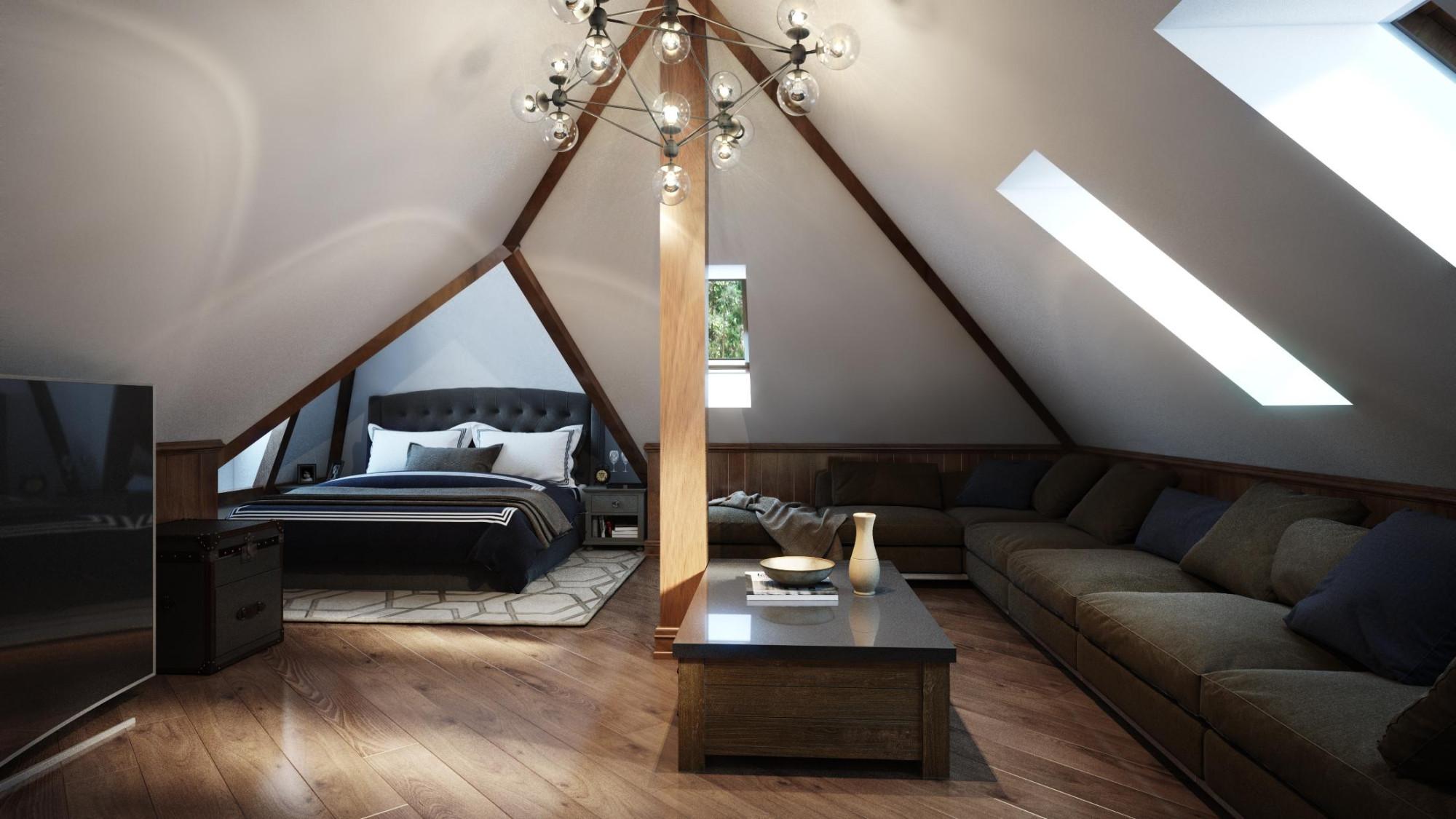 Guest bedroom made in the style of Contemporary classics