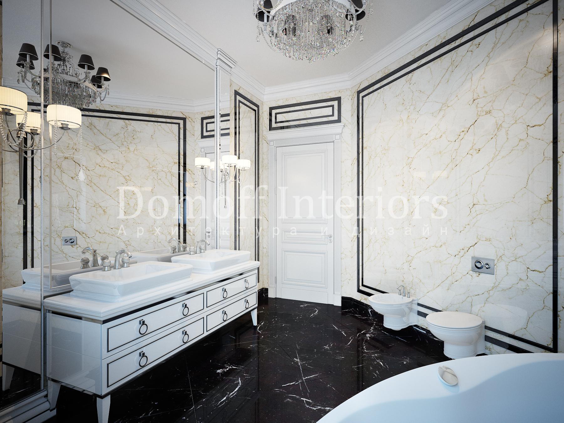 2nd floor guest bathroom made in the style of Contemporary classics