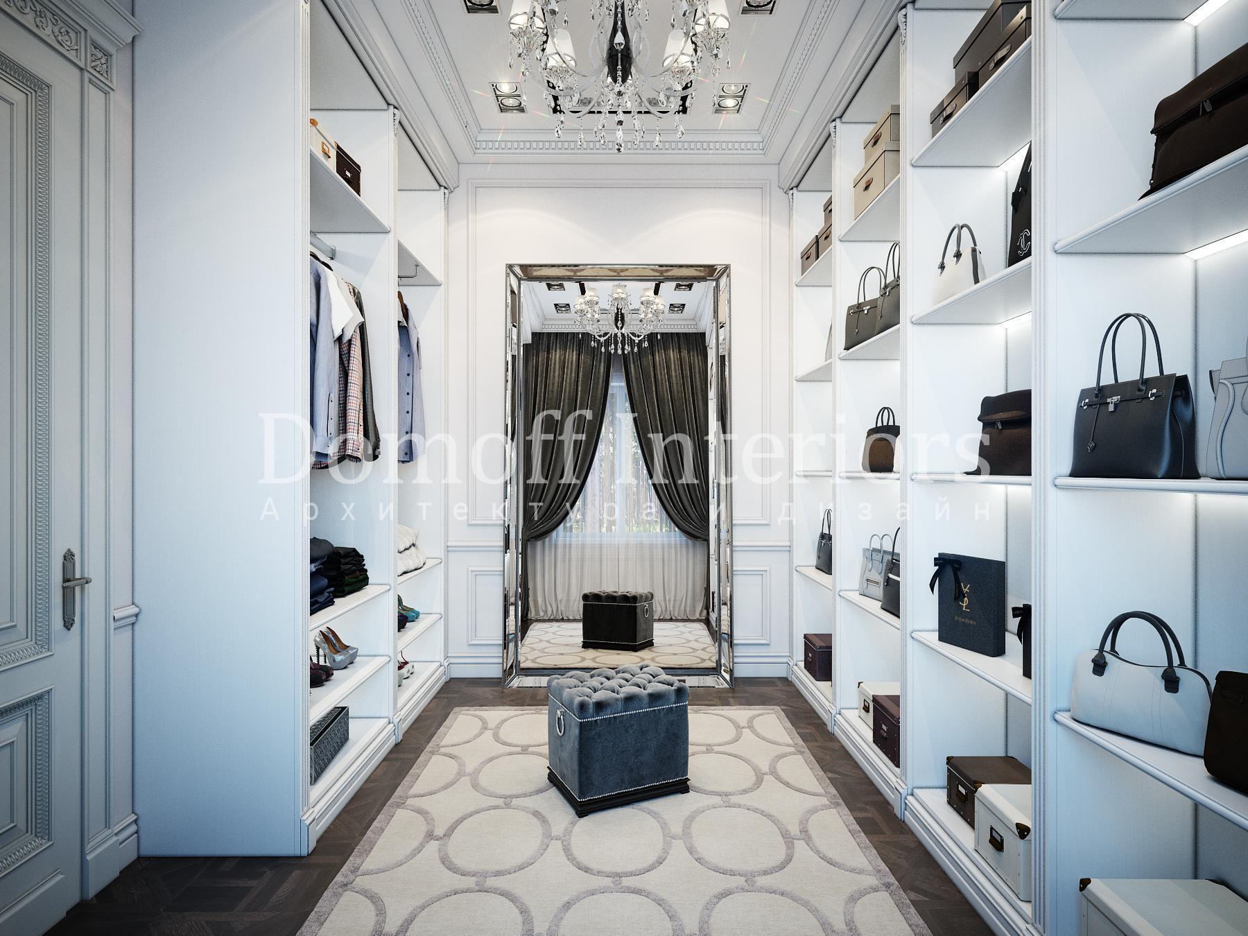 Master dressing room made in the style of Contemporary classics
