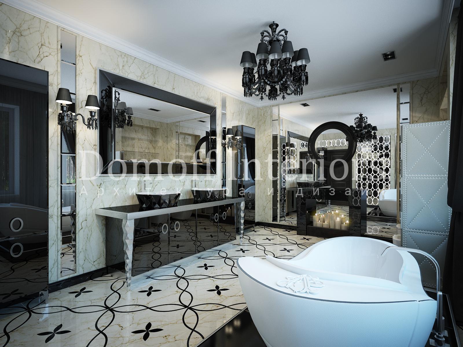 Bathroom made in the style of Eclecticism Contemporary classics