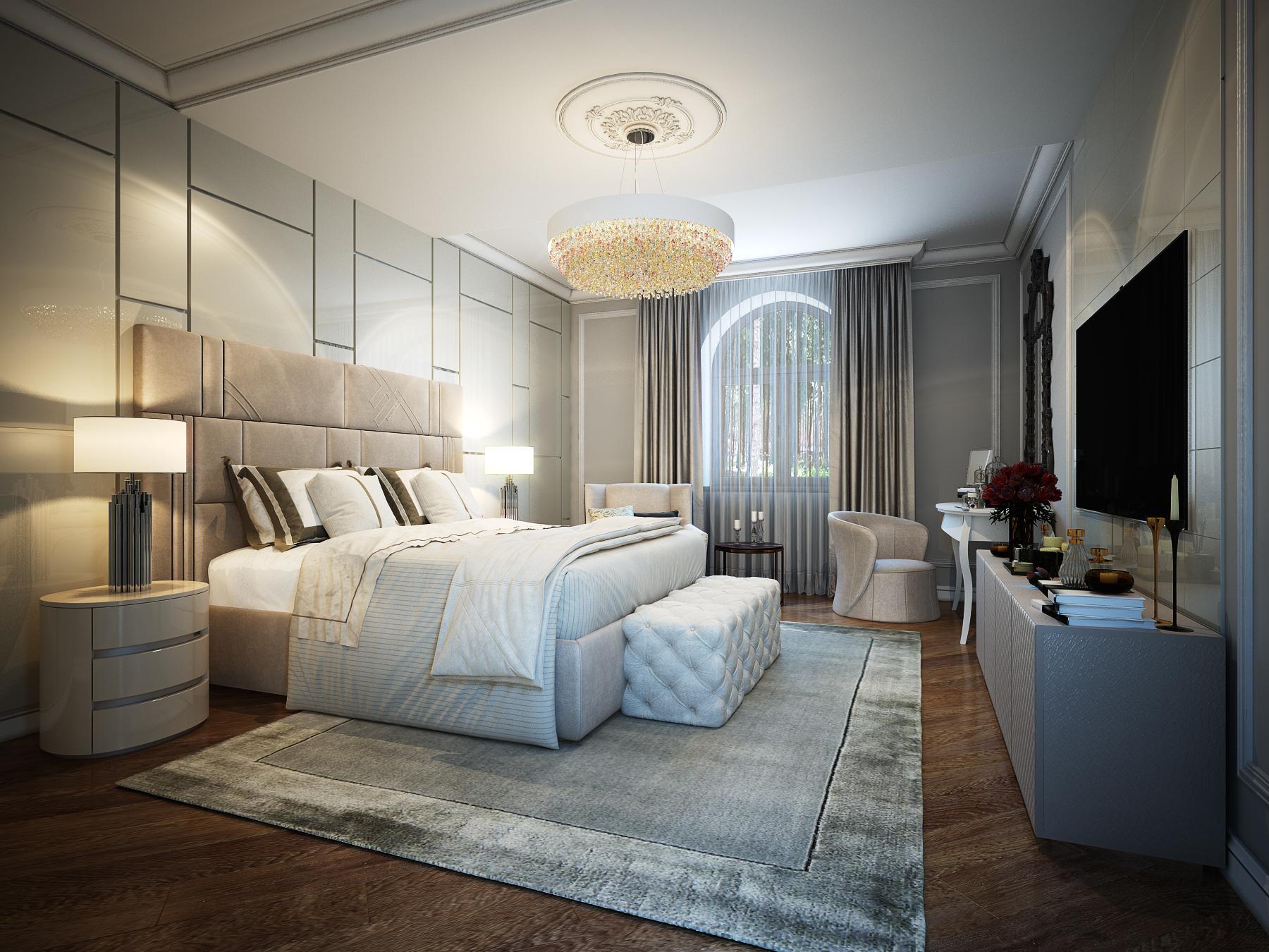 Guest bedroom made in the style of Eclecticism Contemporary classics