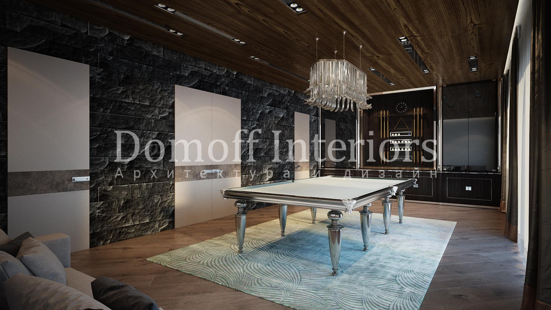 Billiard room made in the style of Contemporary Eclecticism