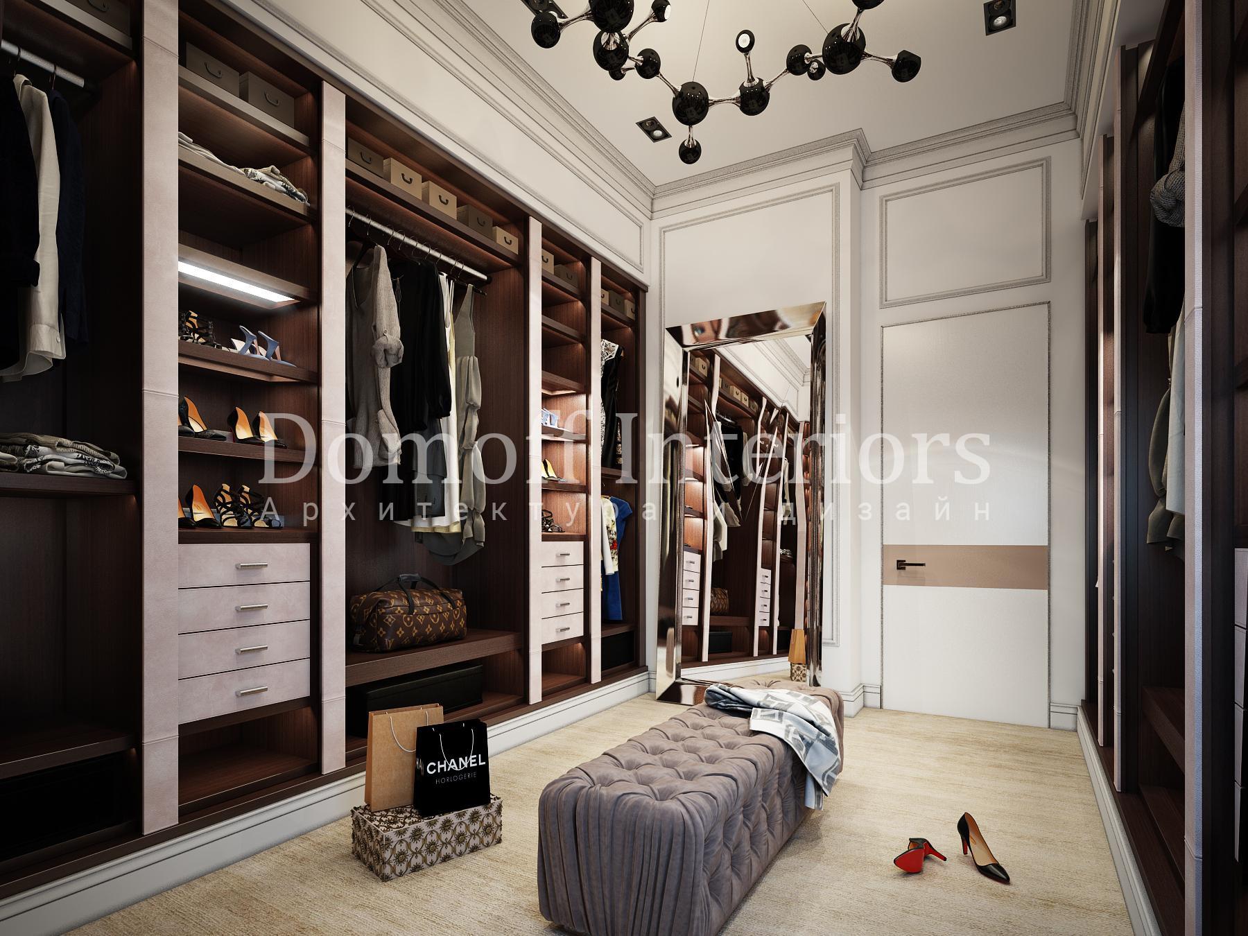 Woman's master dressing room  made in the style of Contemporary Eclecticism