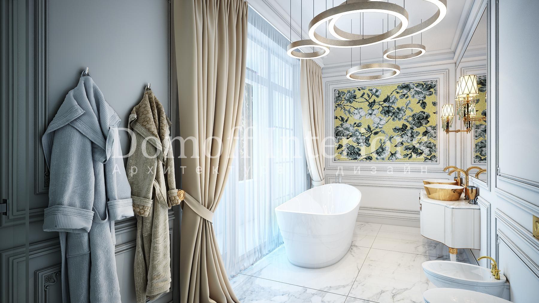 Master bathroom made in the style of Eclecticism Contemporary classics