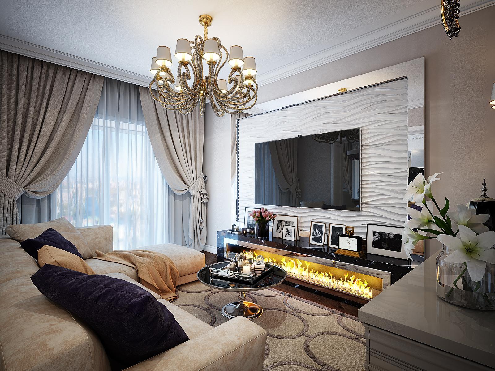 Kitchen&living room made in the style of Contemporary classics