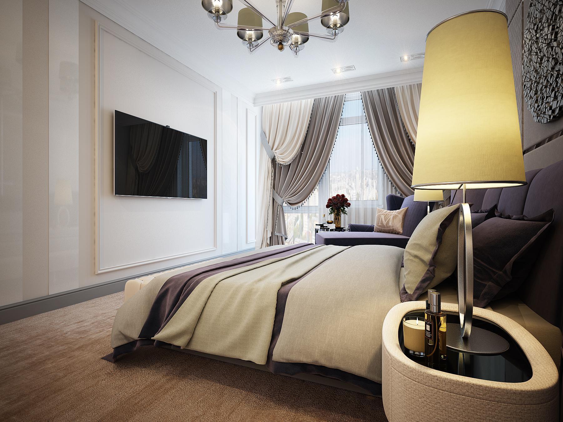 Master bedroom made in the style of Contemporary classics
