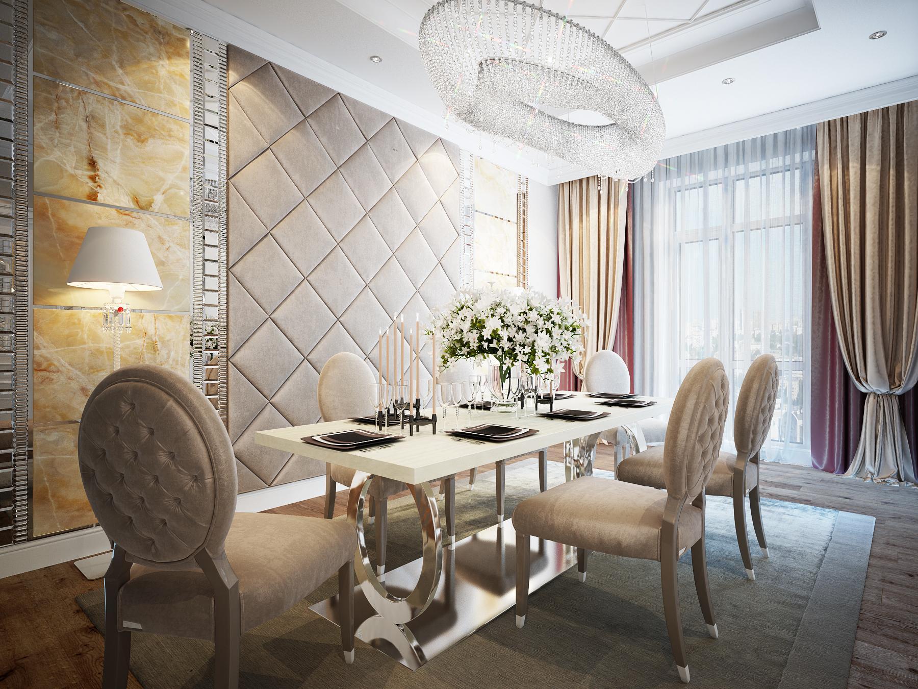 Dining room made in the style of Contemporary classics