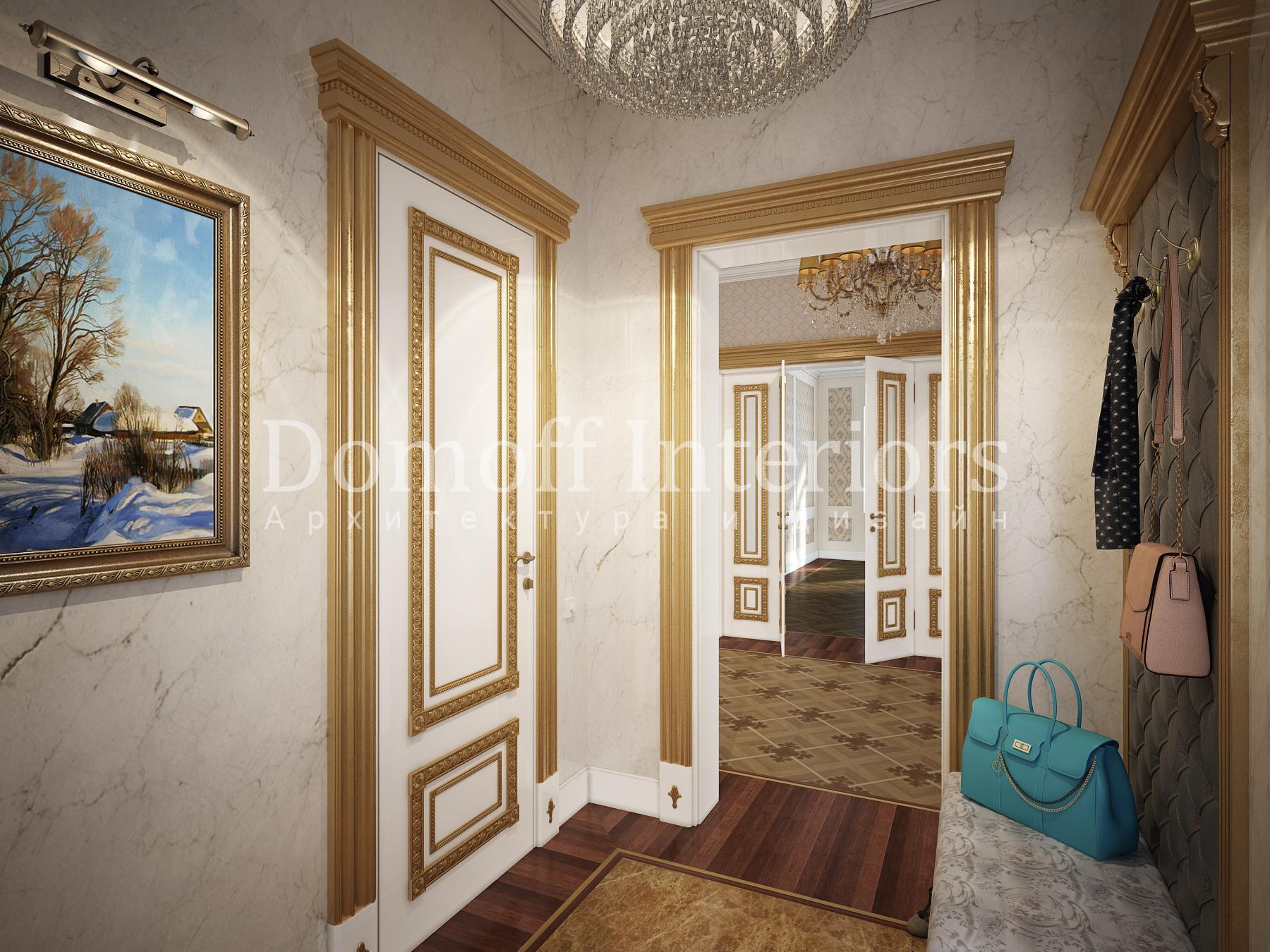 Entrance hall made in the style of Classics