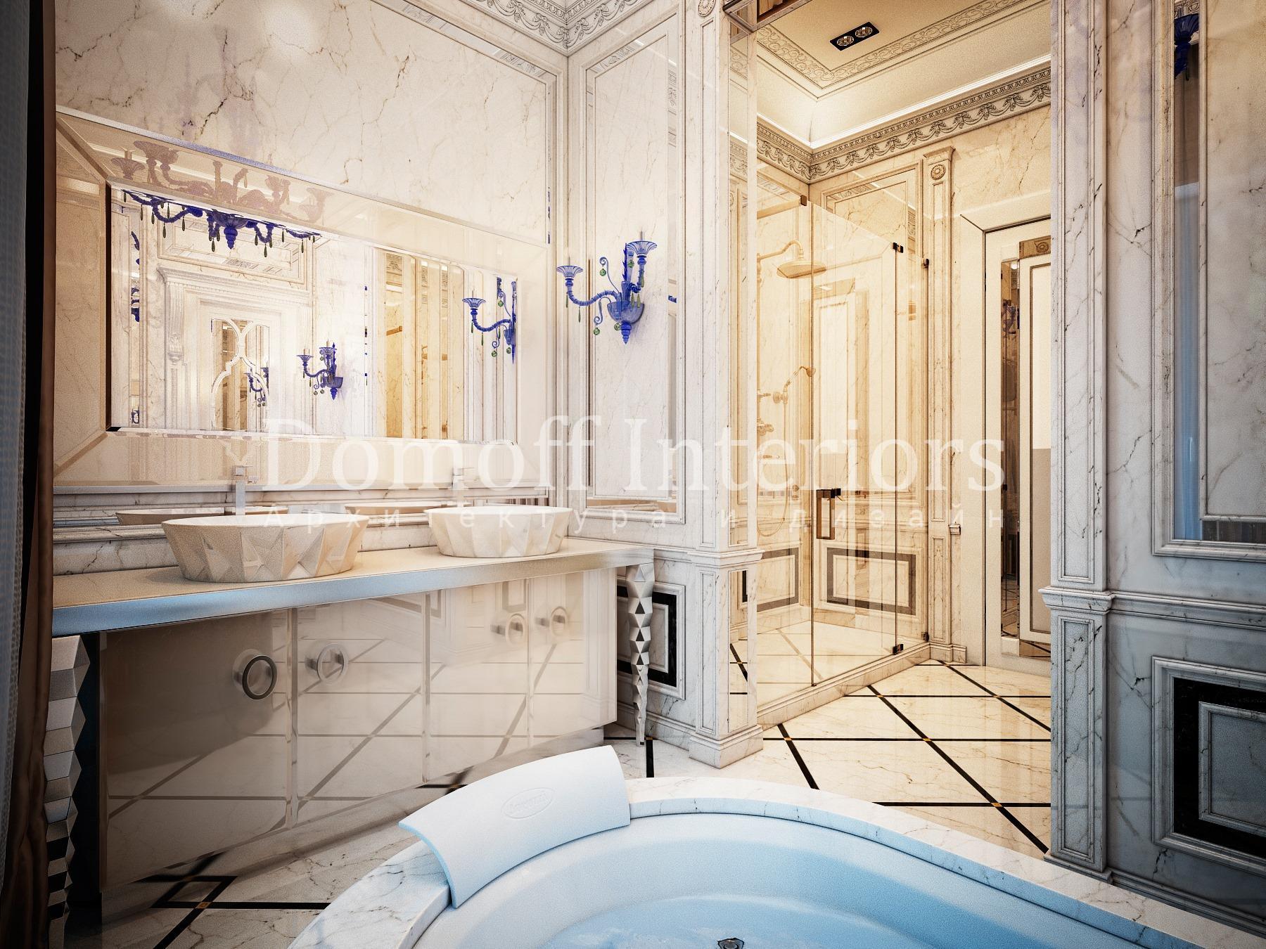 Master bathroom made in the style of Contemporary classics