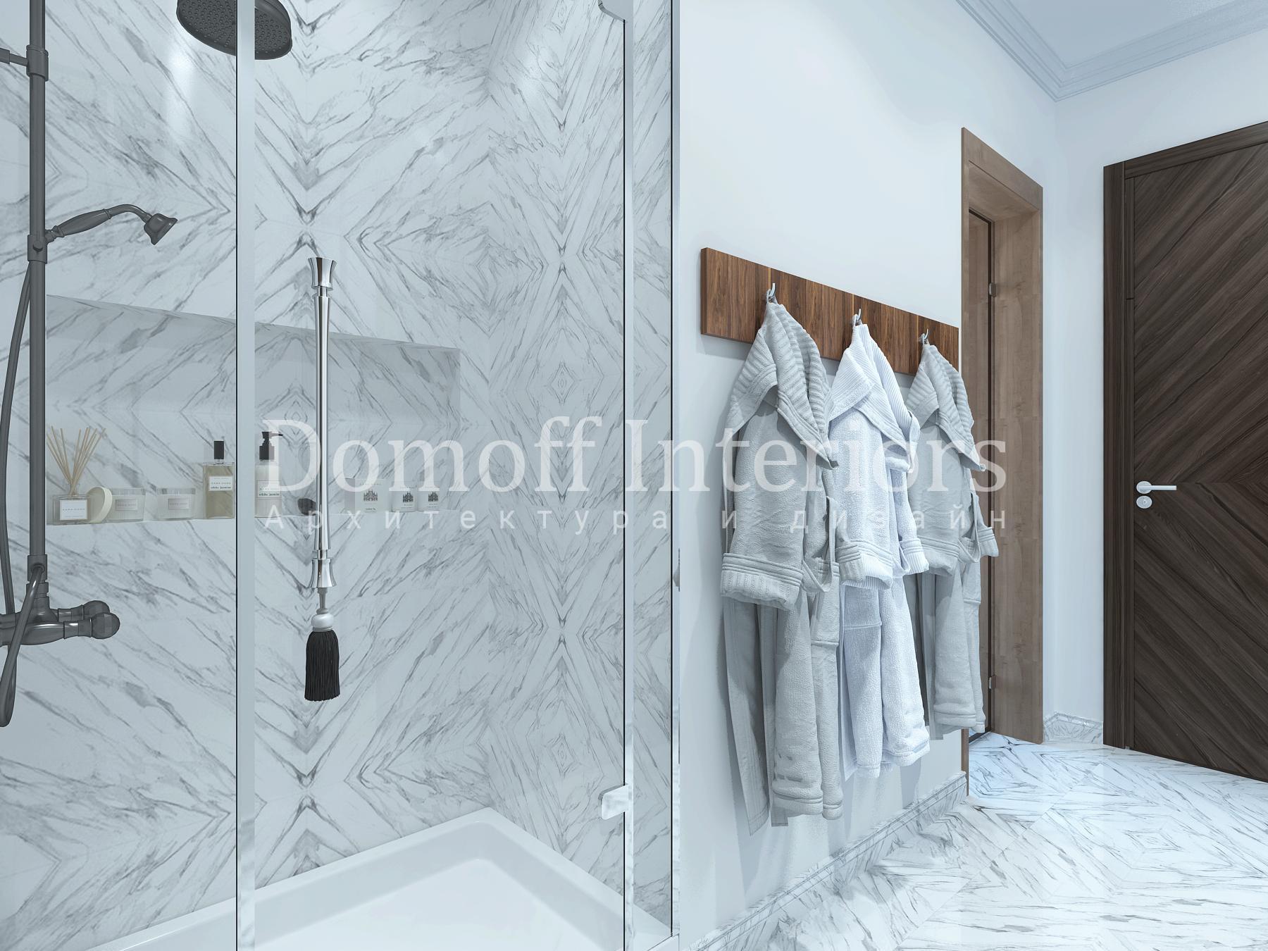 Shower room made in the style of Contemporary Eclecticism